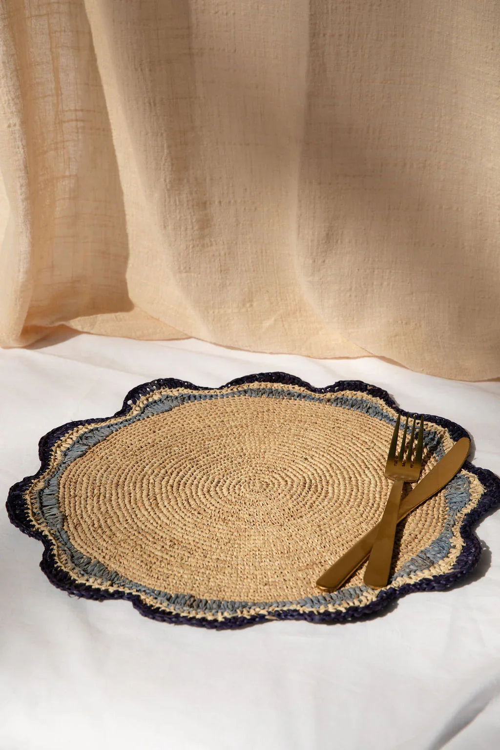 Set de table en raphia « Pinwheel » Garden Party, lot de 2, 4 et 6