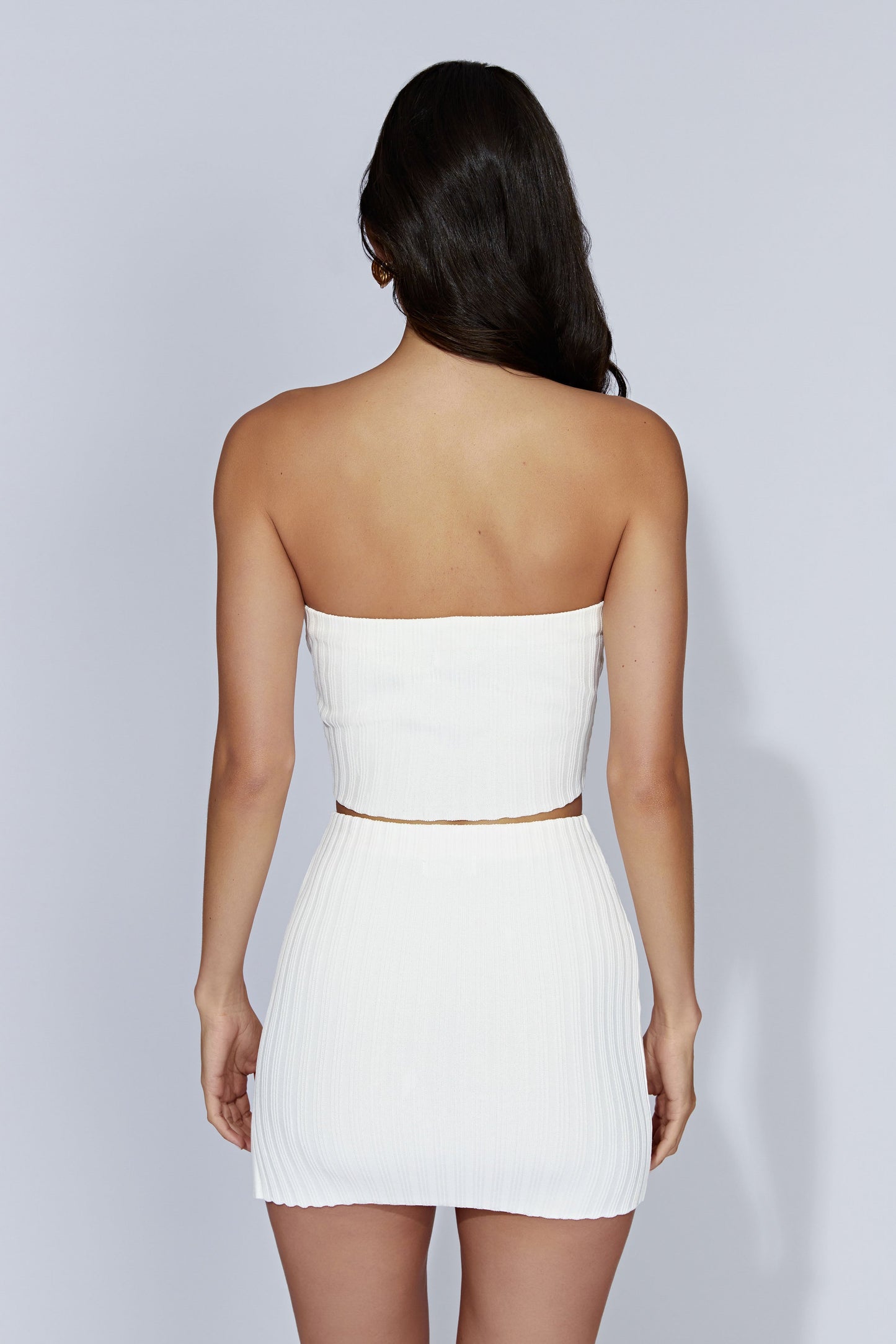 Jupe mini en jersey à taille basse Shiloh - Blanc cassé