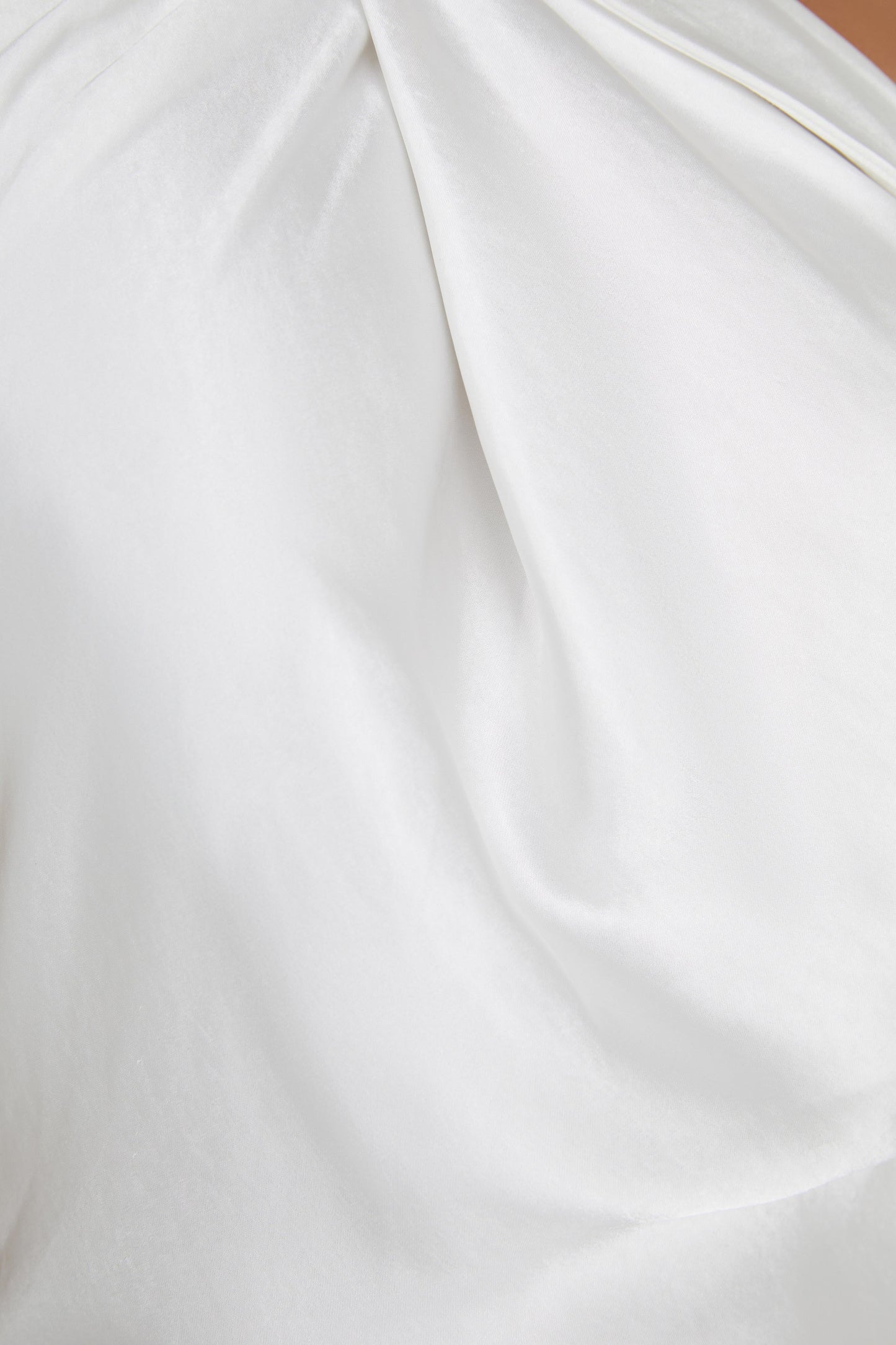 Robe satinée Laura à col halter - Blanc