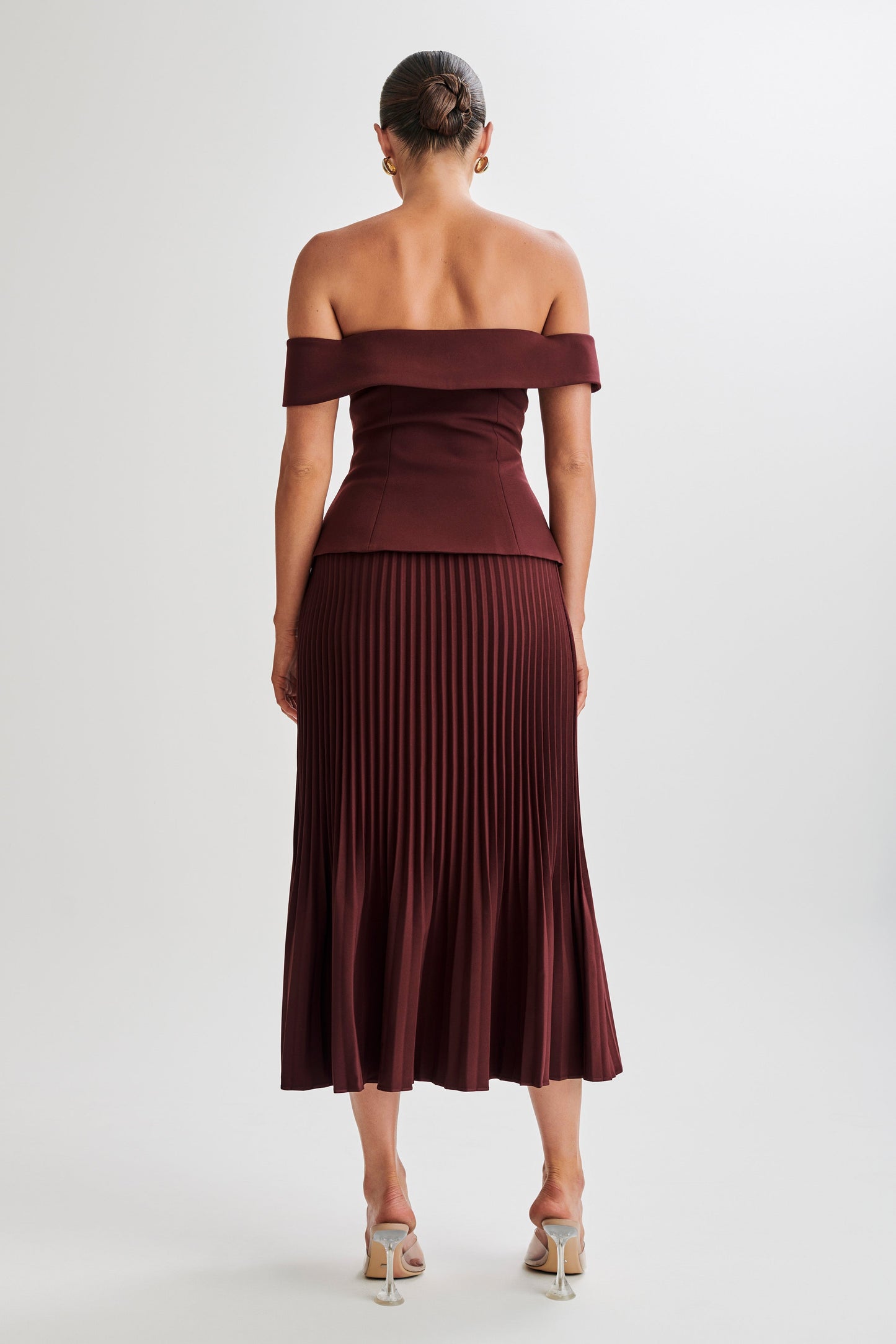 Top de tailleur sans bretelles Krista - Prune