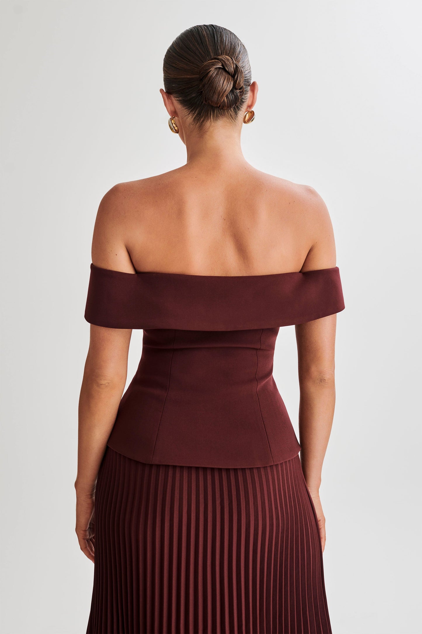 Top de tailleur sans bretelles Krista - Prune