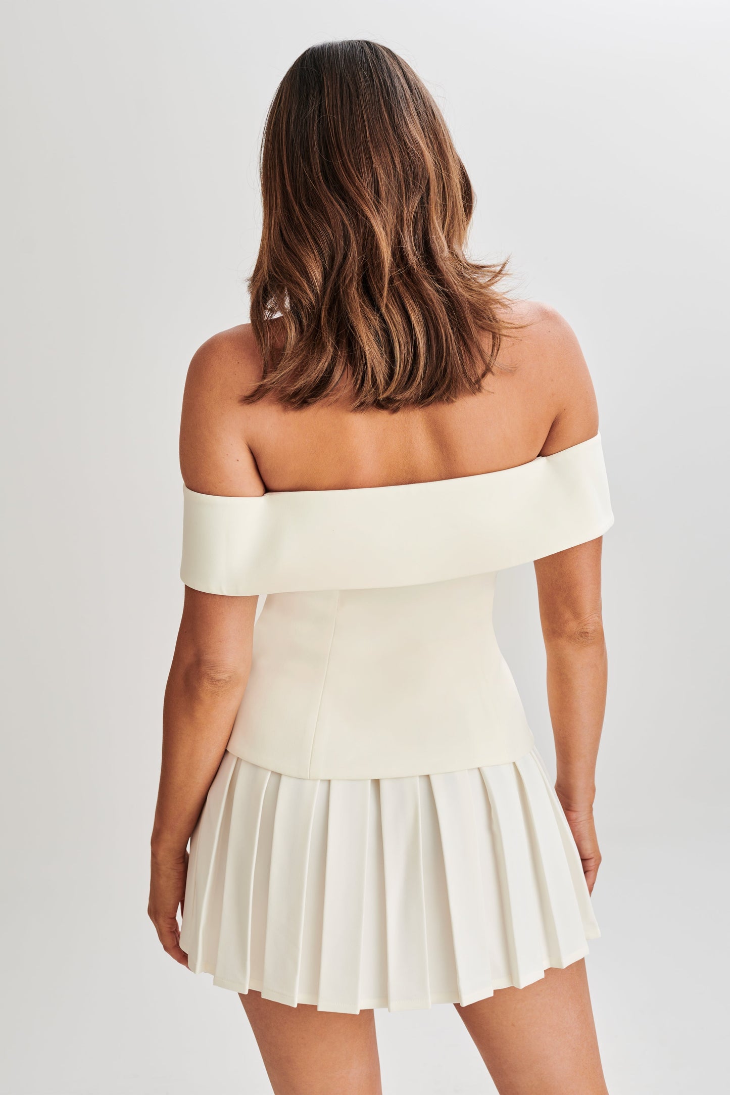 Top de tailleur sans bretelles Krista - Ivoire