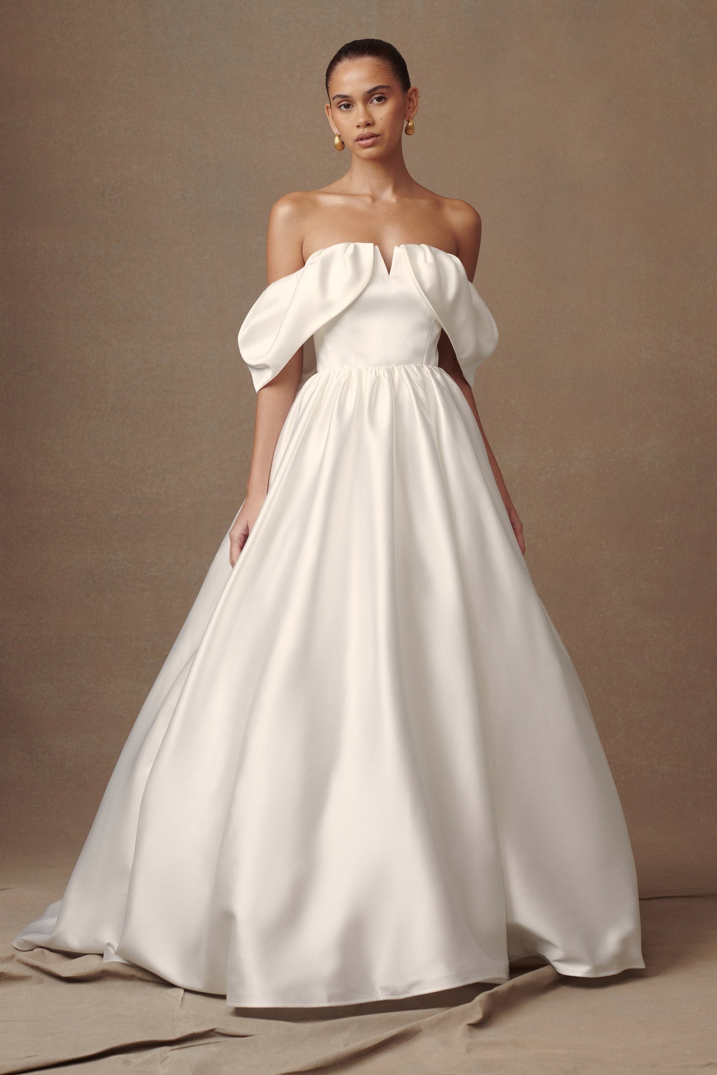 Jupe Maxi Satin Kelsey - Blanche