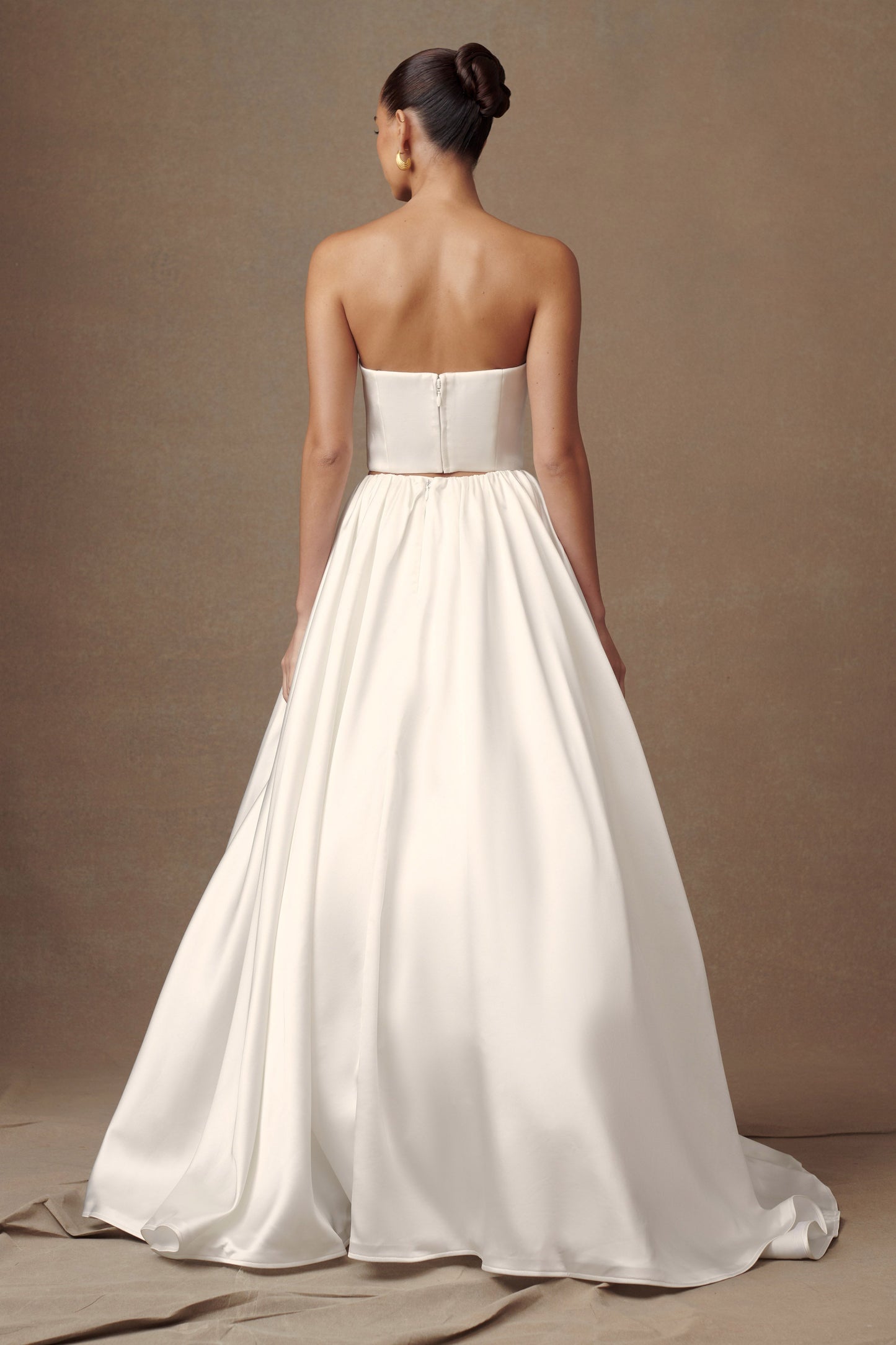 Jupe Maxi Satin Kelsey - Blanche