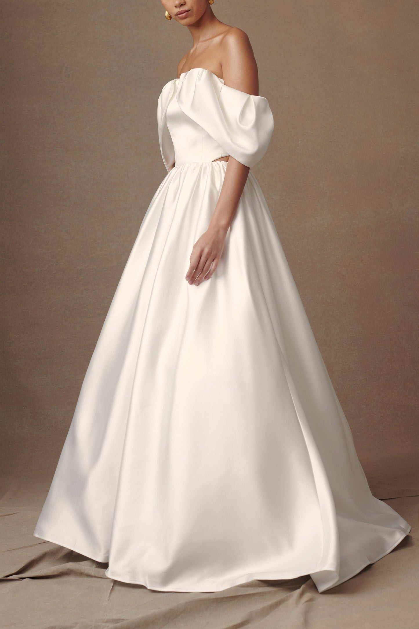 Jupe Maxi Satin Kelsey - Blanche