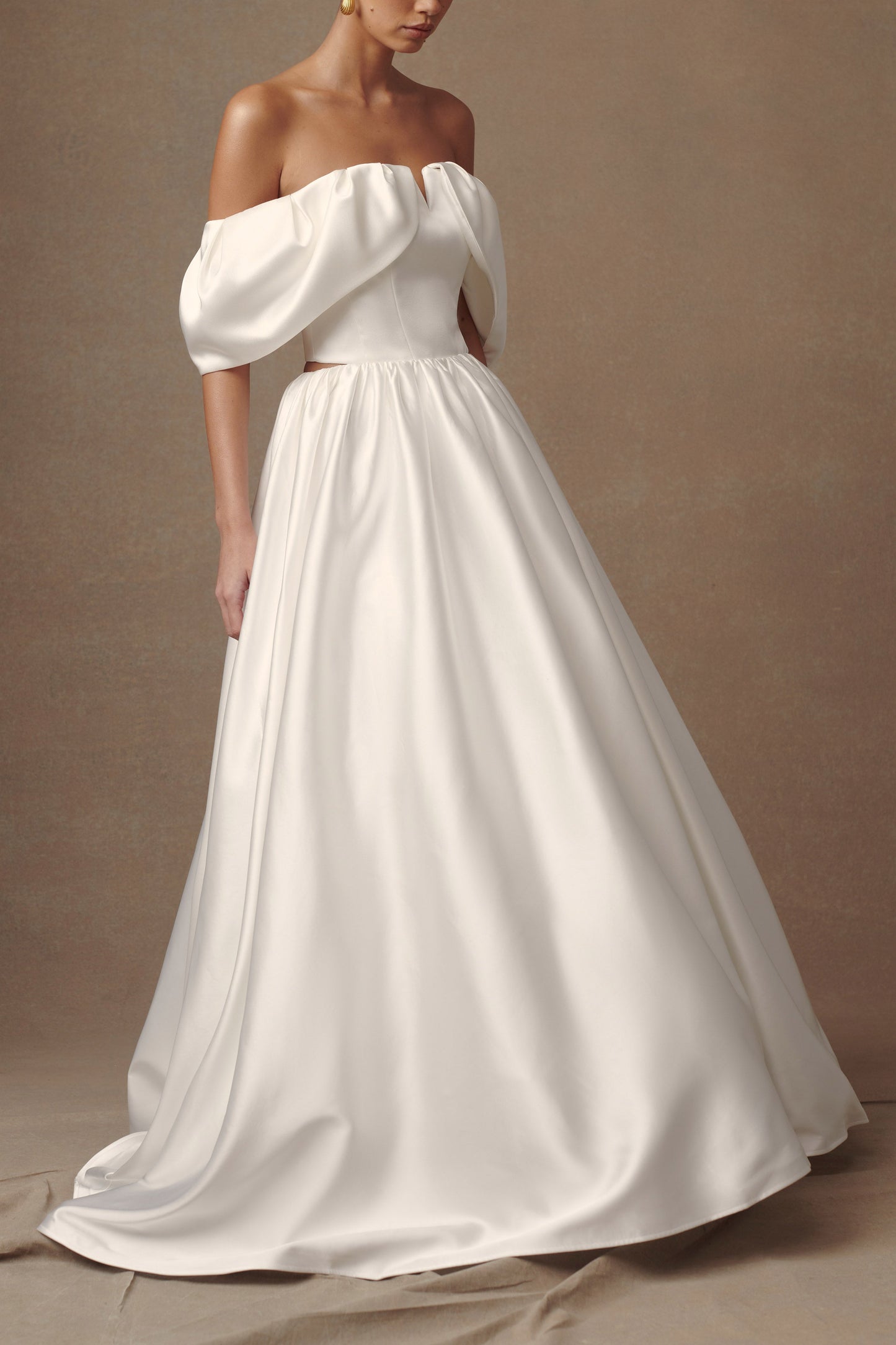 Jupe Maxi Satin Kelsey - Blanche