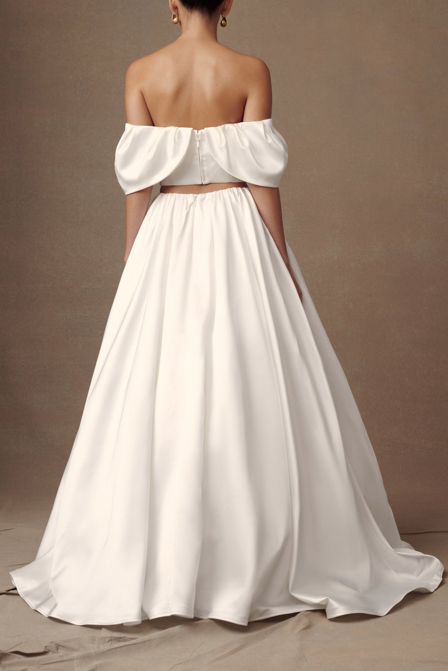 Jupe Maxi Satin Kelsey - Blanche