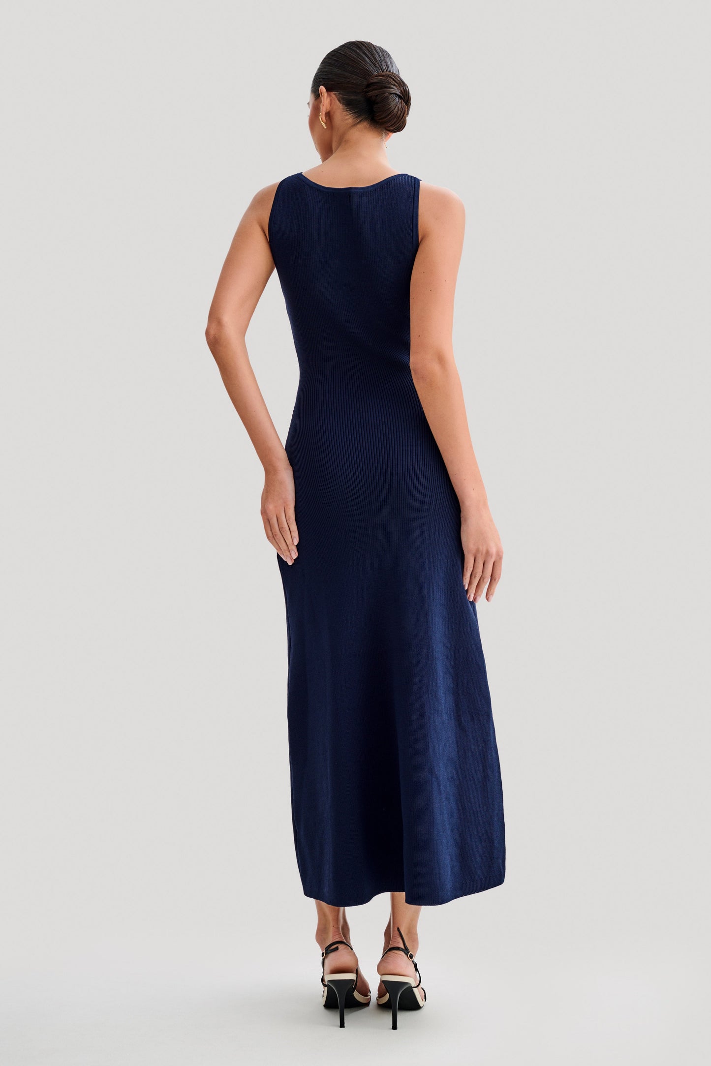 Robe Maxi Sans Manches Boutonnée Sawyer - Bleu Marine
