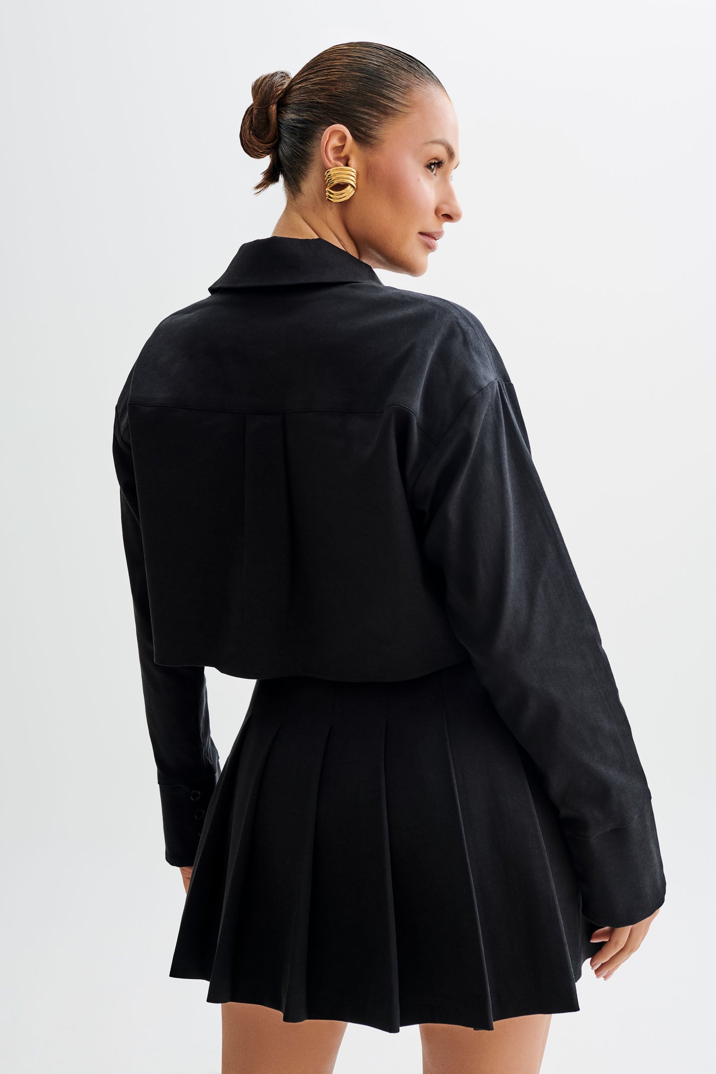 Chemise à boutons en coton Julianna - Noir
