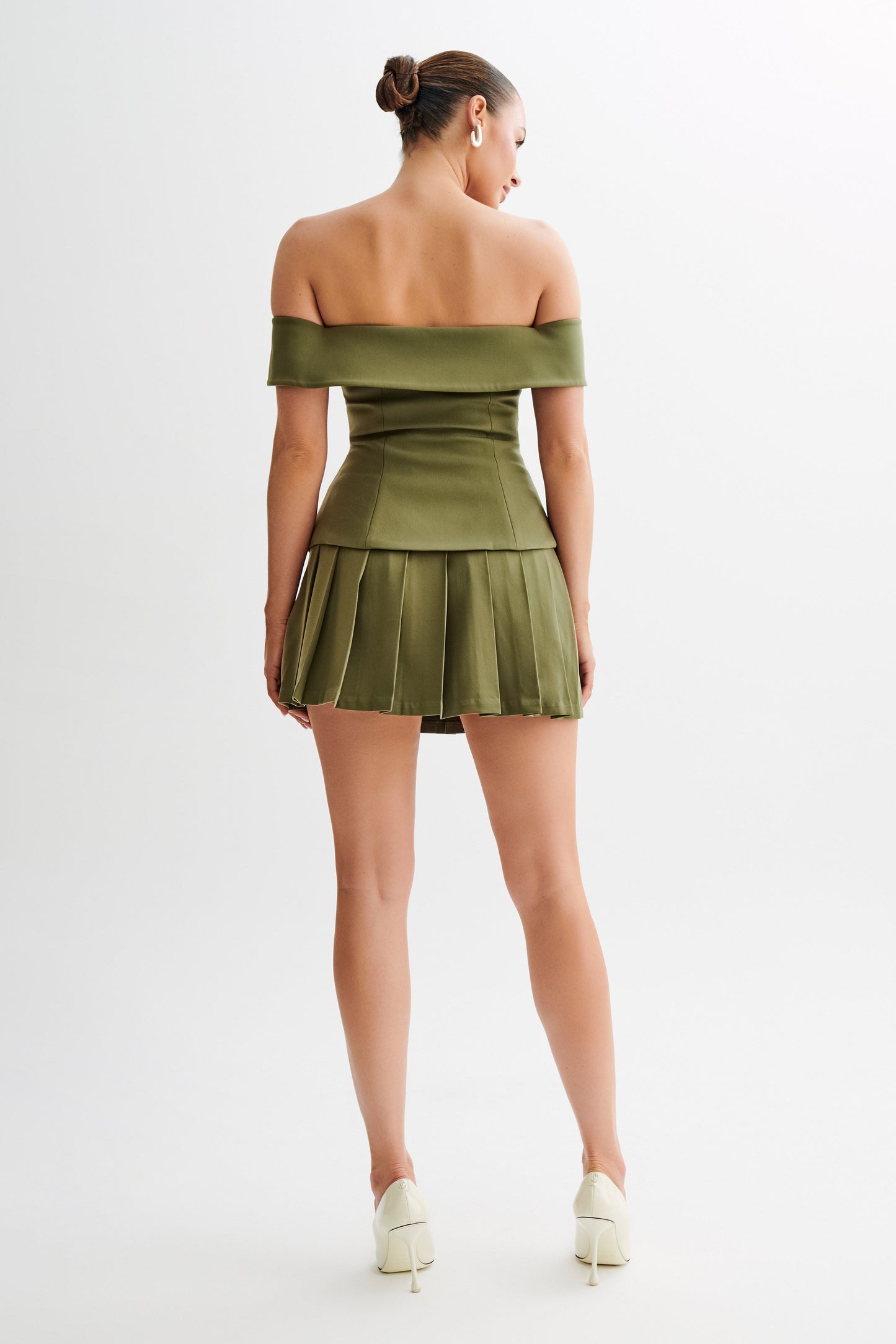 Top de tailleur sans bretelles Krista - Vert olive militaire