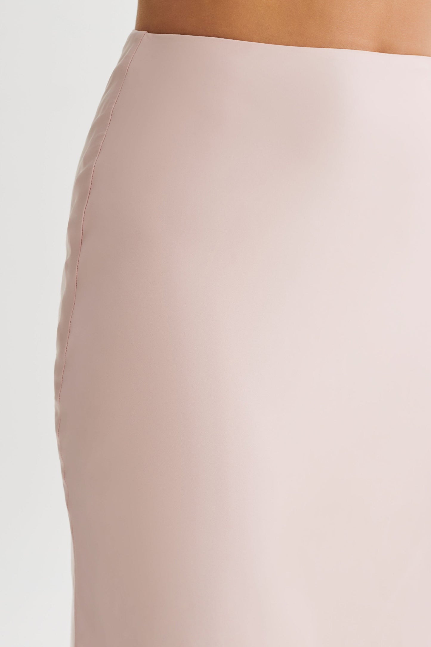 Jupe Allegra en satin, longueur genou - Rose clair