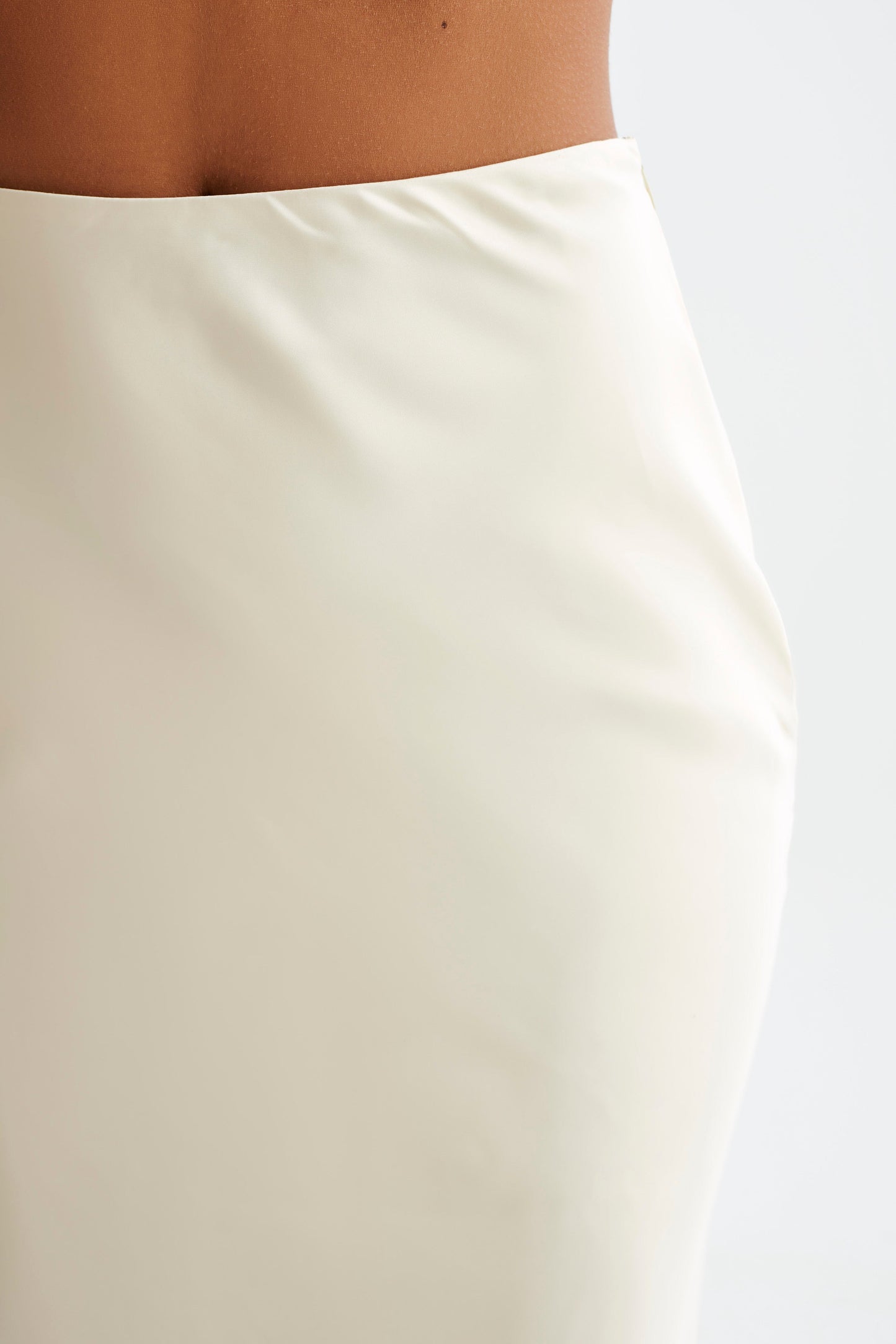 Jupe Maxi Satin Viviana - Ivoire