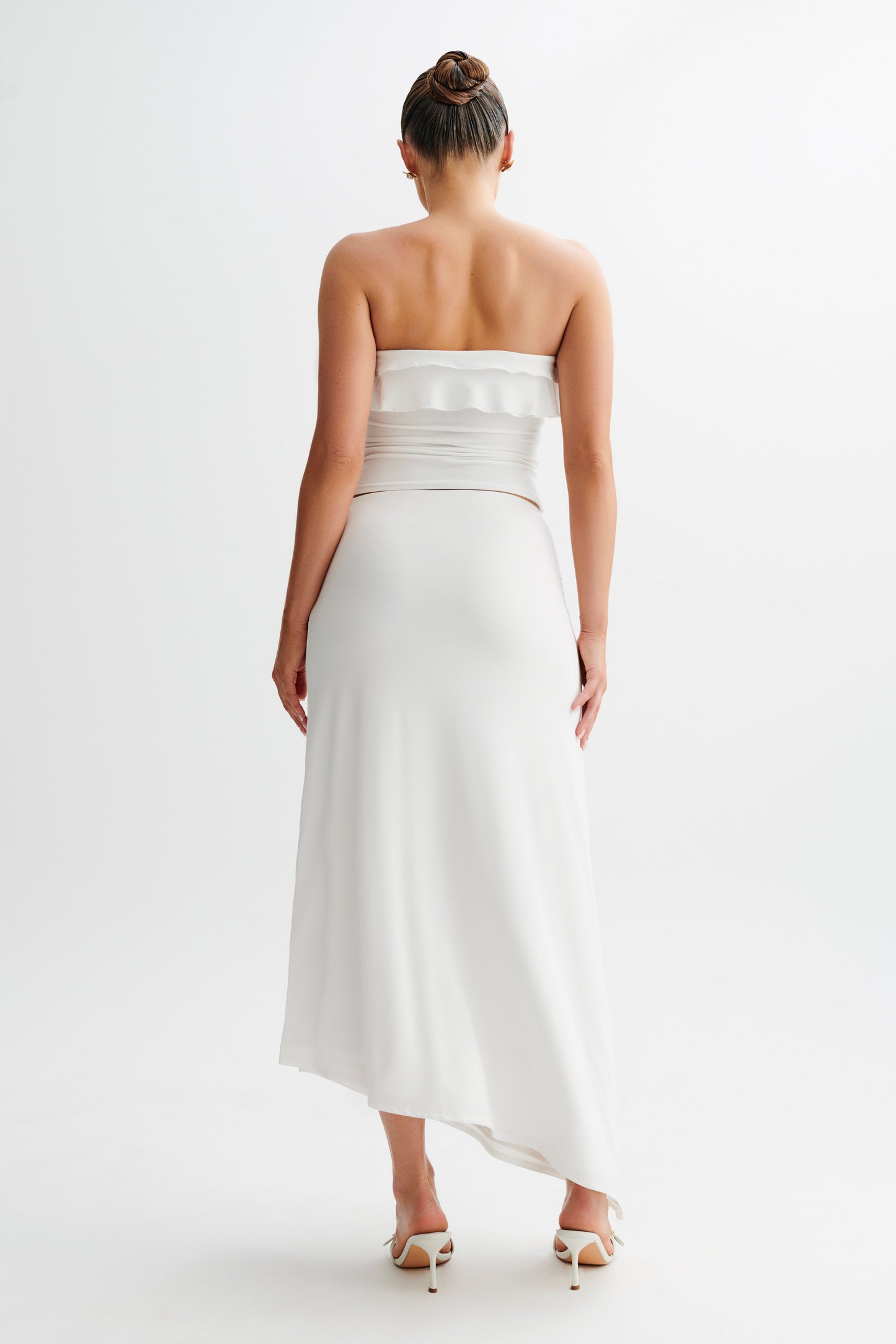 Jupe Maxi Asymétrique et Étroite Bea - Blanche