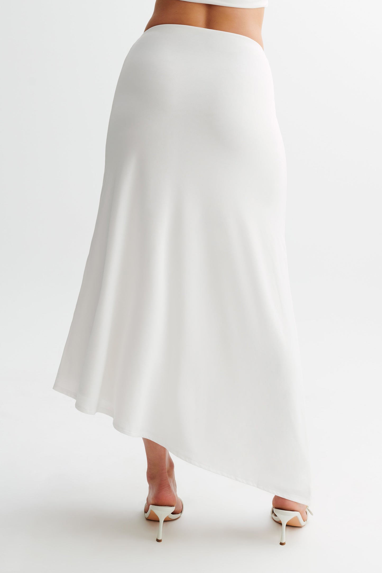 Jupe Maxi Asymétrique et Étroite Bea - Blanche