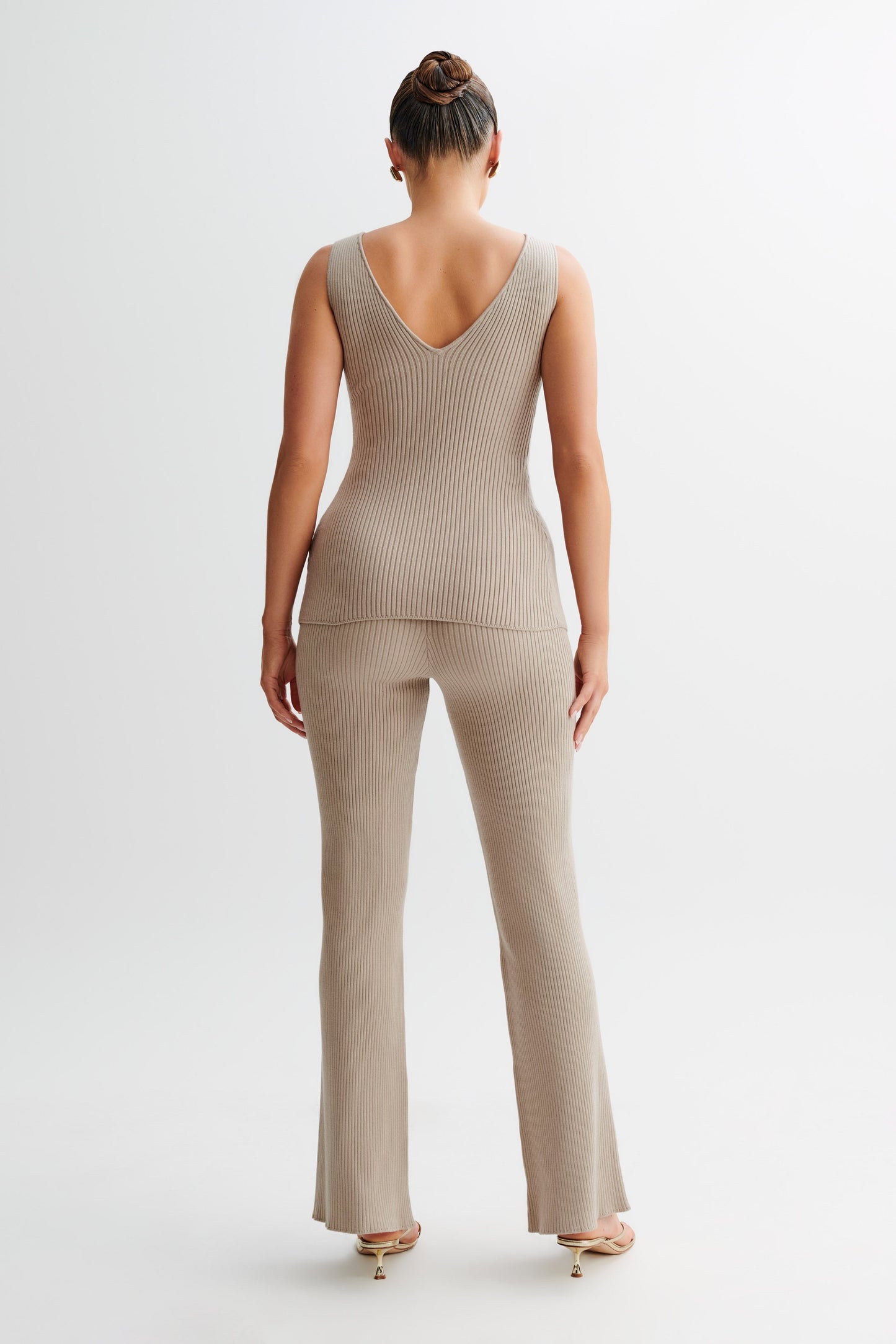 Pantalon en Tricot Calypso - Gris Brunâtre