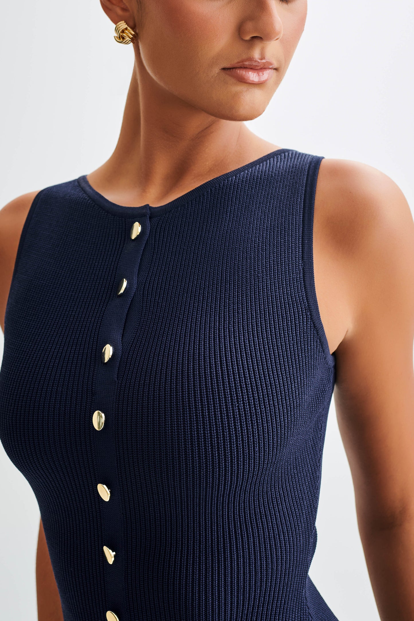 Mini-robe en tricot Sawyer - Bleu marine