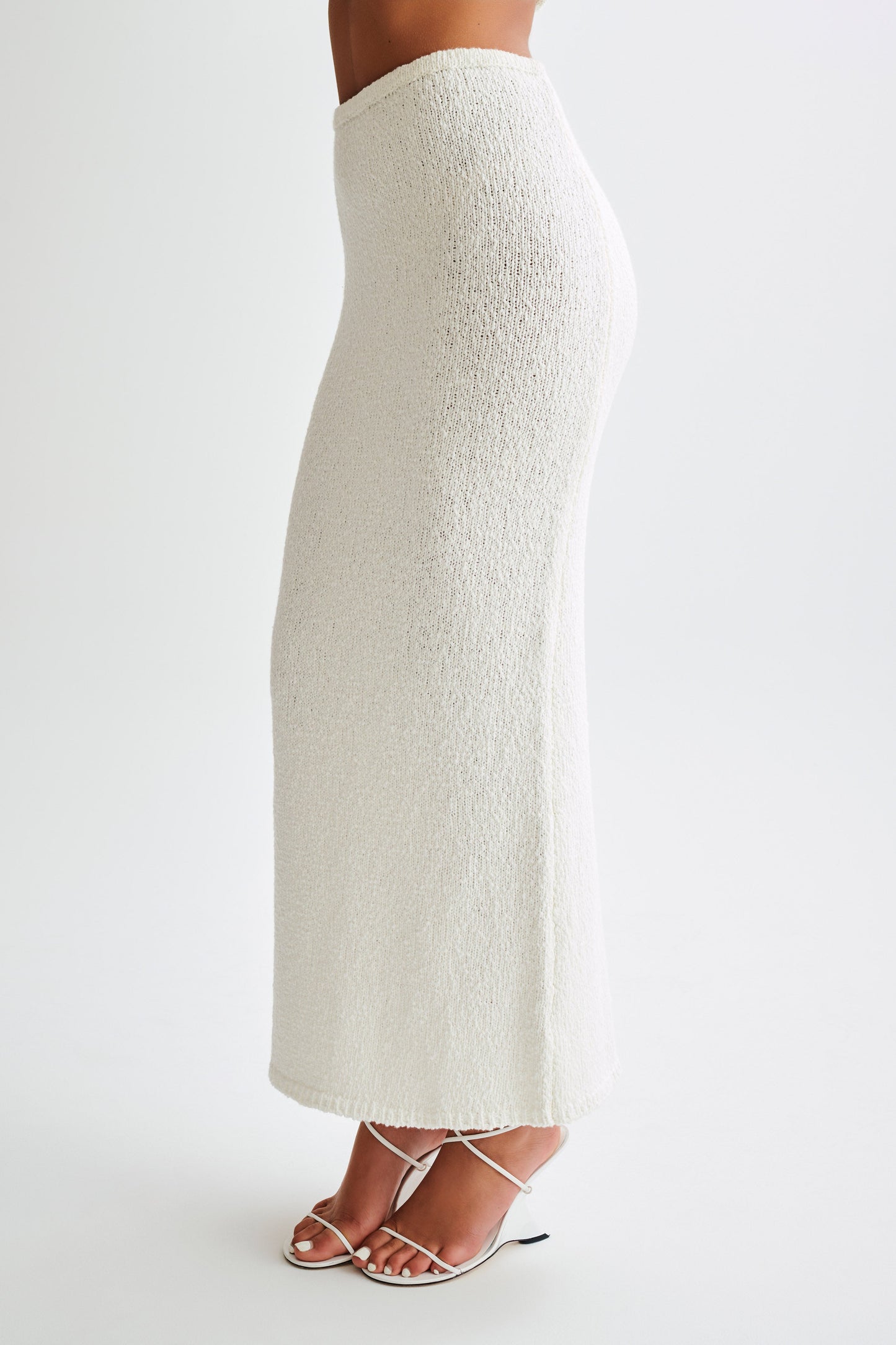 Jupe Maxi Boucle Moira - Blanche
