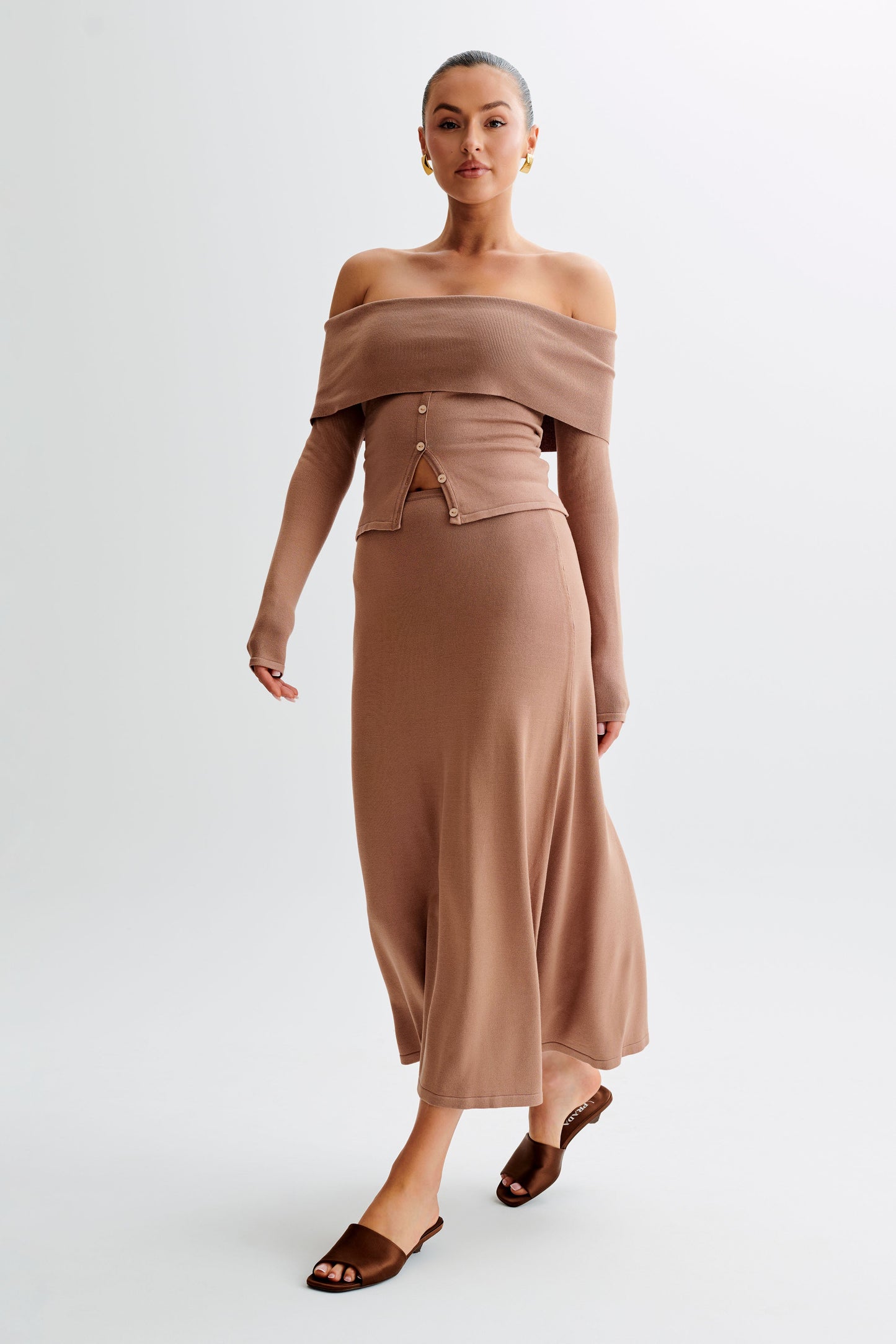 Jupe Maxi Tricot A-Line Diedre - Pécane