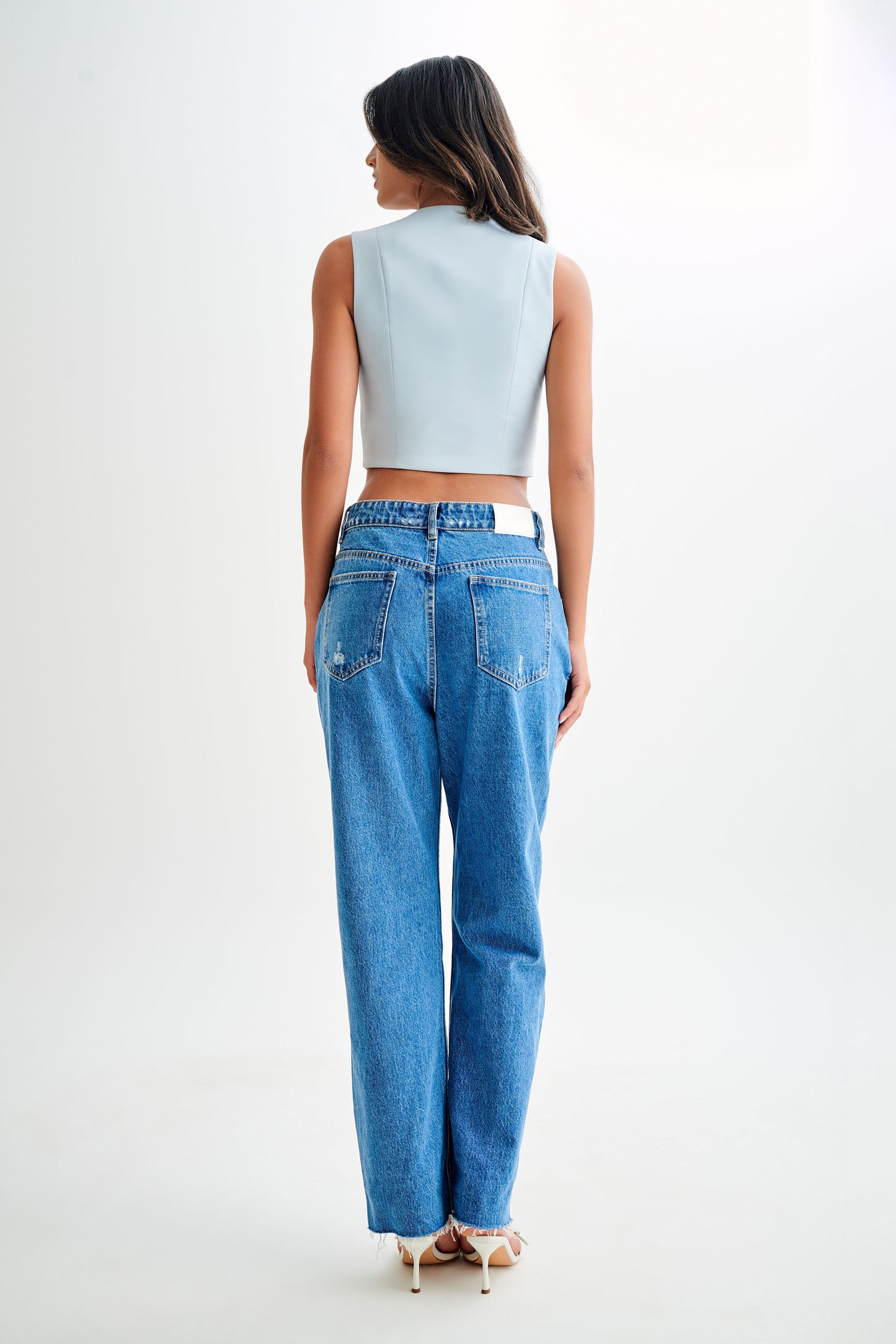 Haut sans manches en coton Keely - Bleu ciel