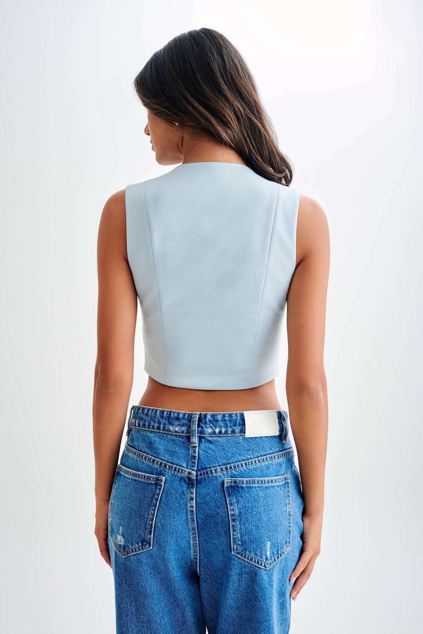 Haut sans manches en coton Keely - Bleu ciel