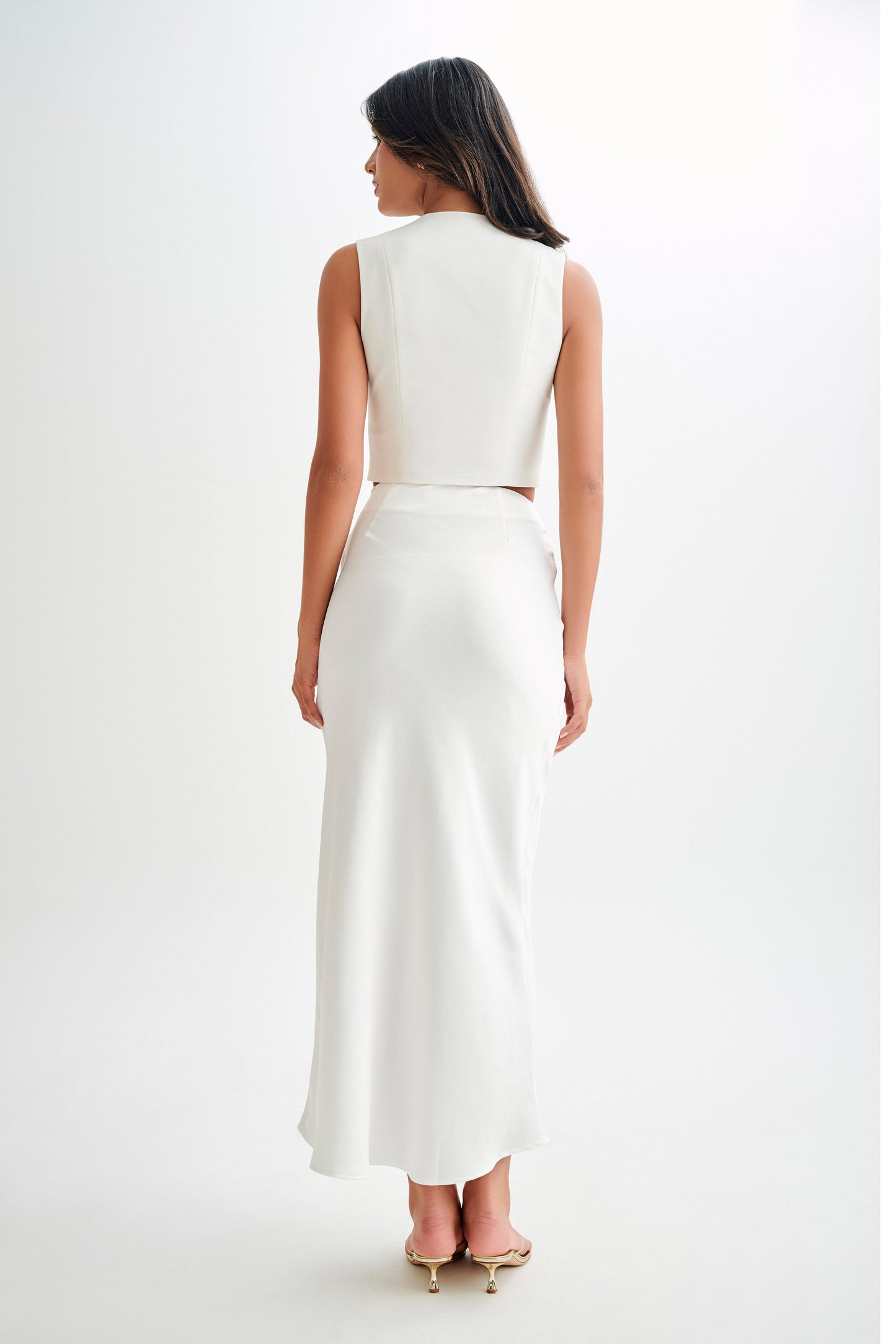 Top sans manches en coton Keely - Blanc