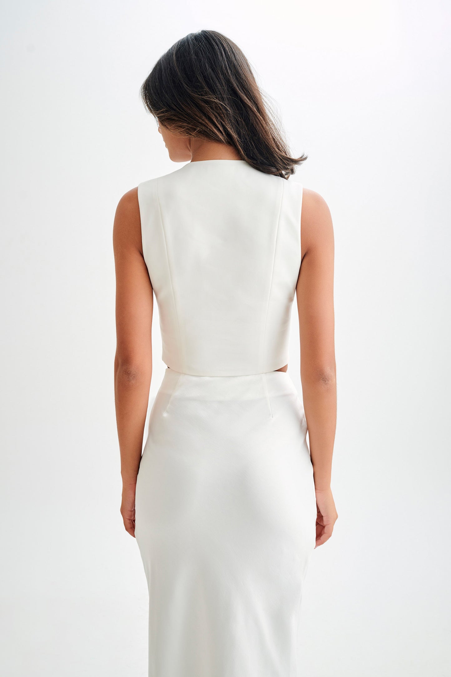 Top sans manches en coton Keely - Blanc