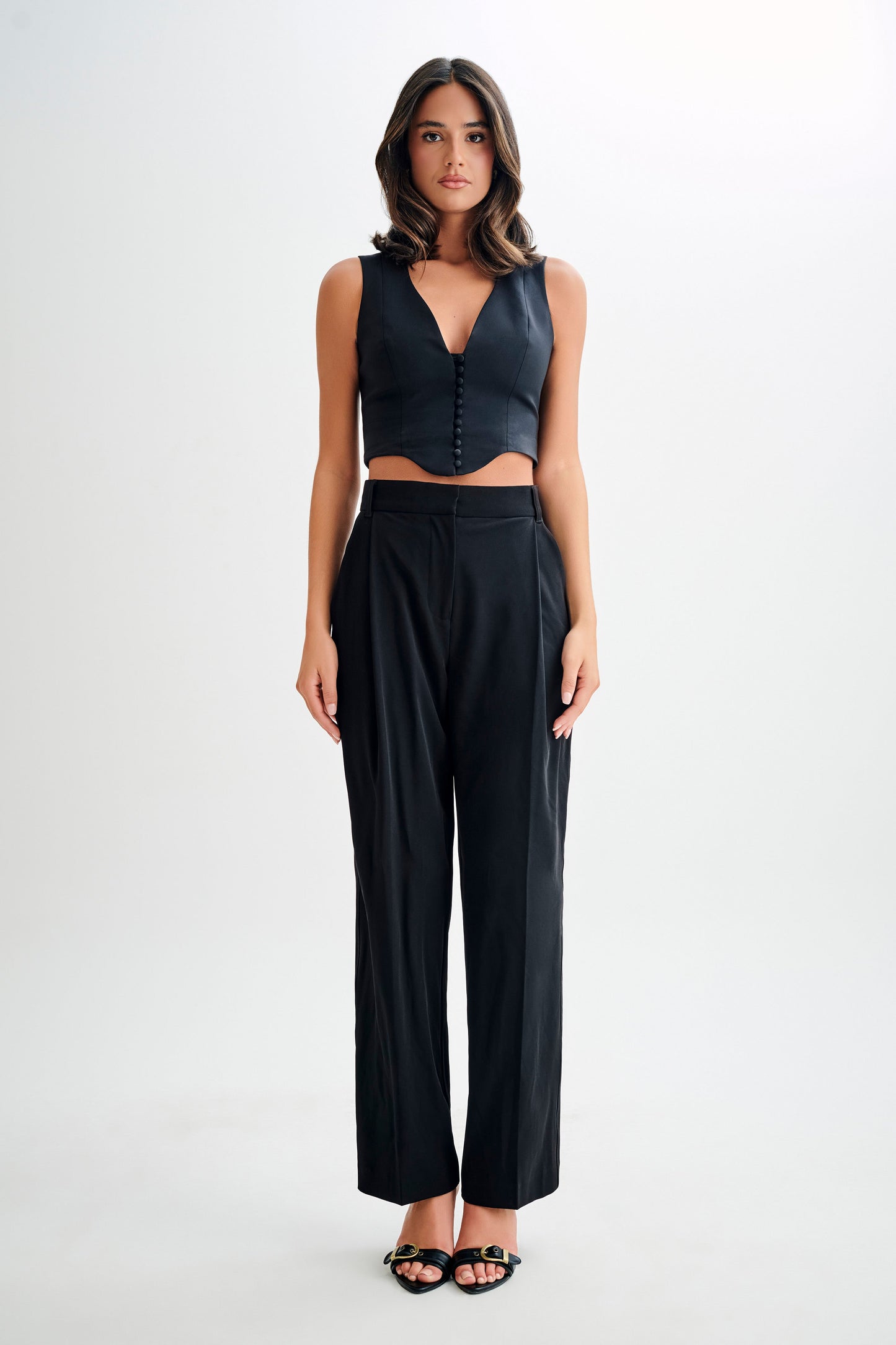 Keely Haut sans manches en coton - Noir