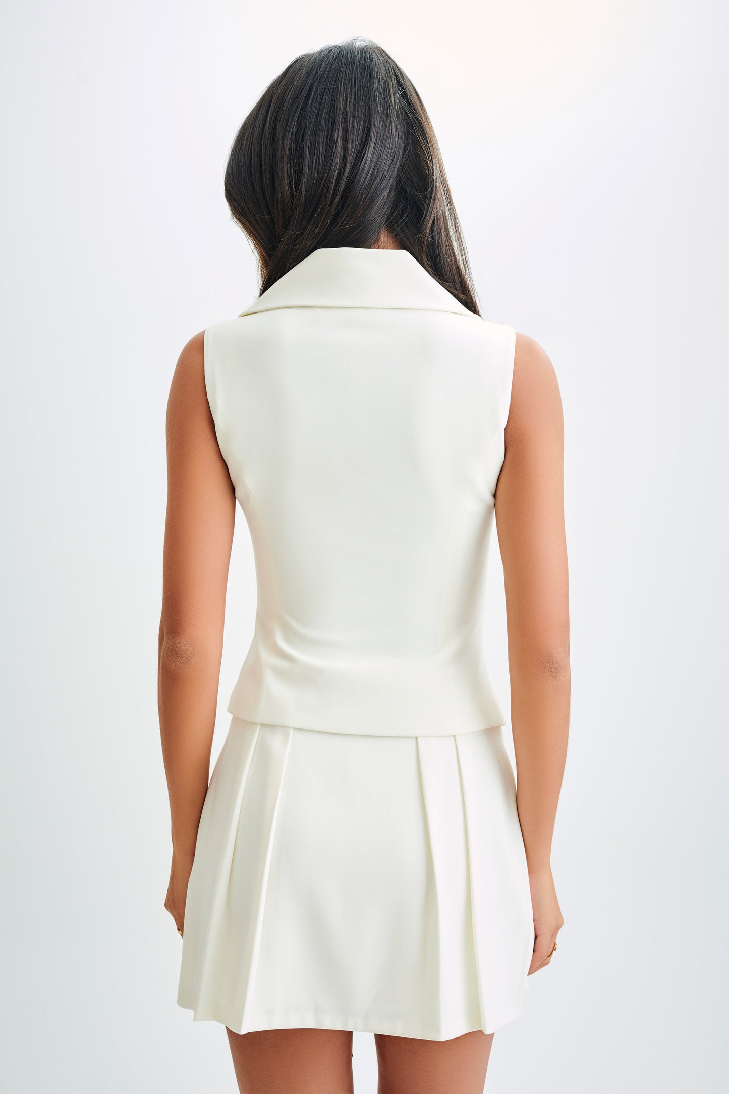 Jupe mini tailleur Berkley - Ivoire