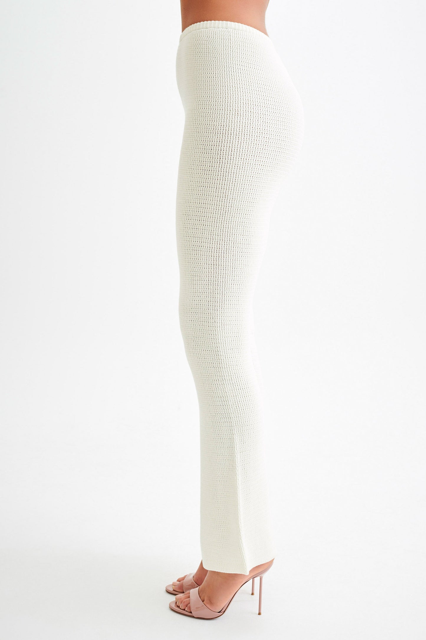 Pantalon en tricot droit Ridley - Ivoire
