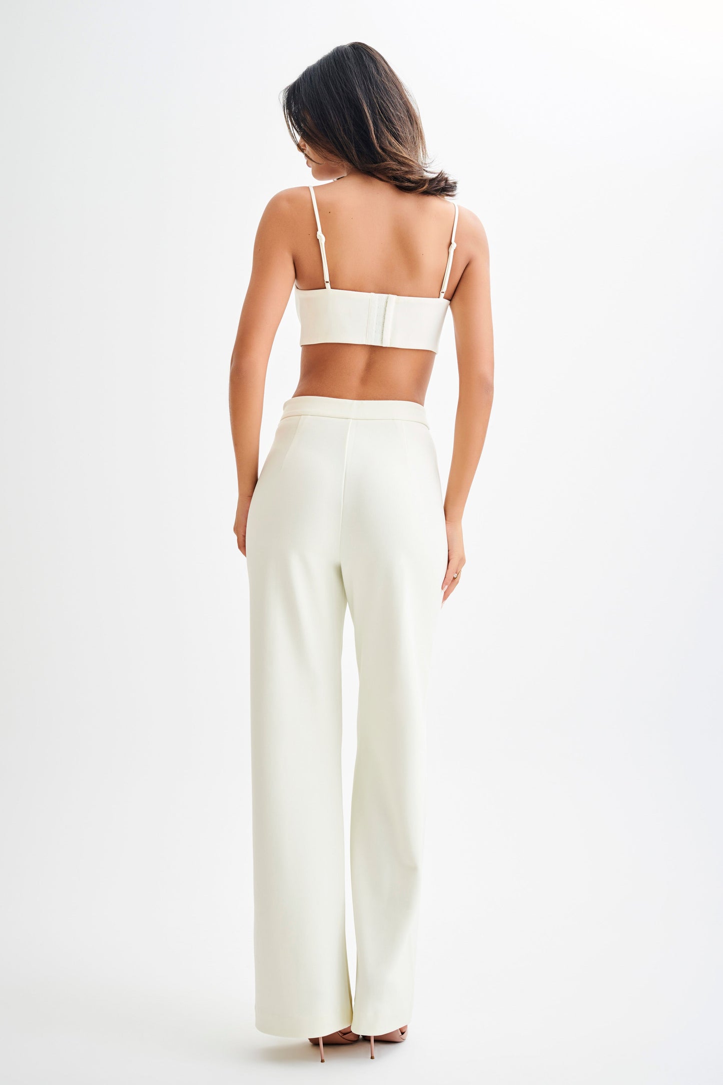 Pantalon large plissé Antonia - Ivoire