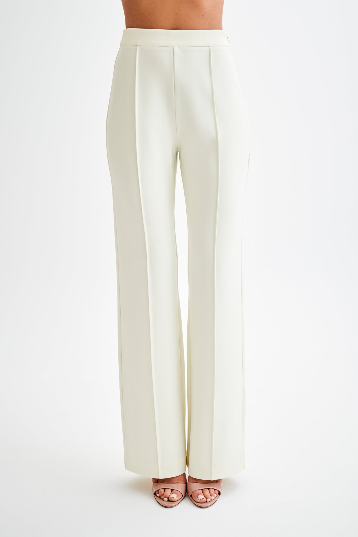 Pantalon large plissé Antonia - Ivoire