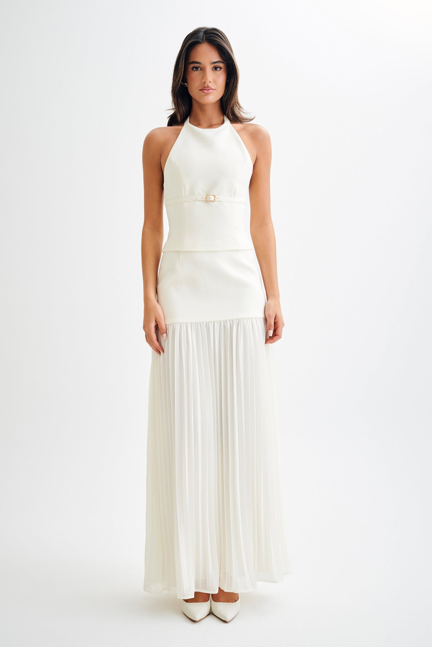 Halter Letitia avec ceinture - Ivoire