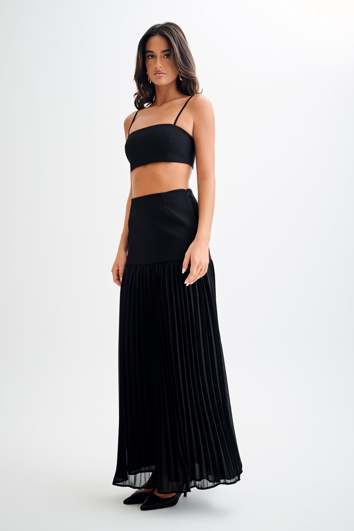 Crop Top de tailleur Perry - Noir