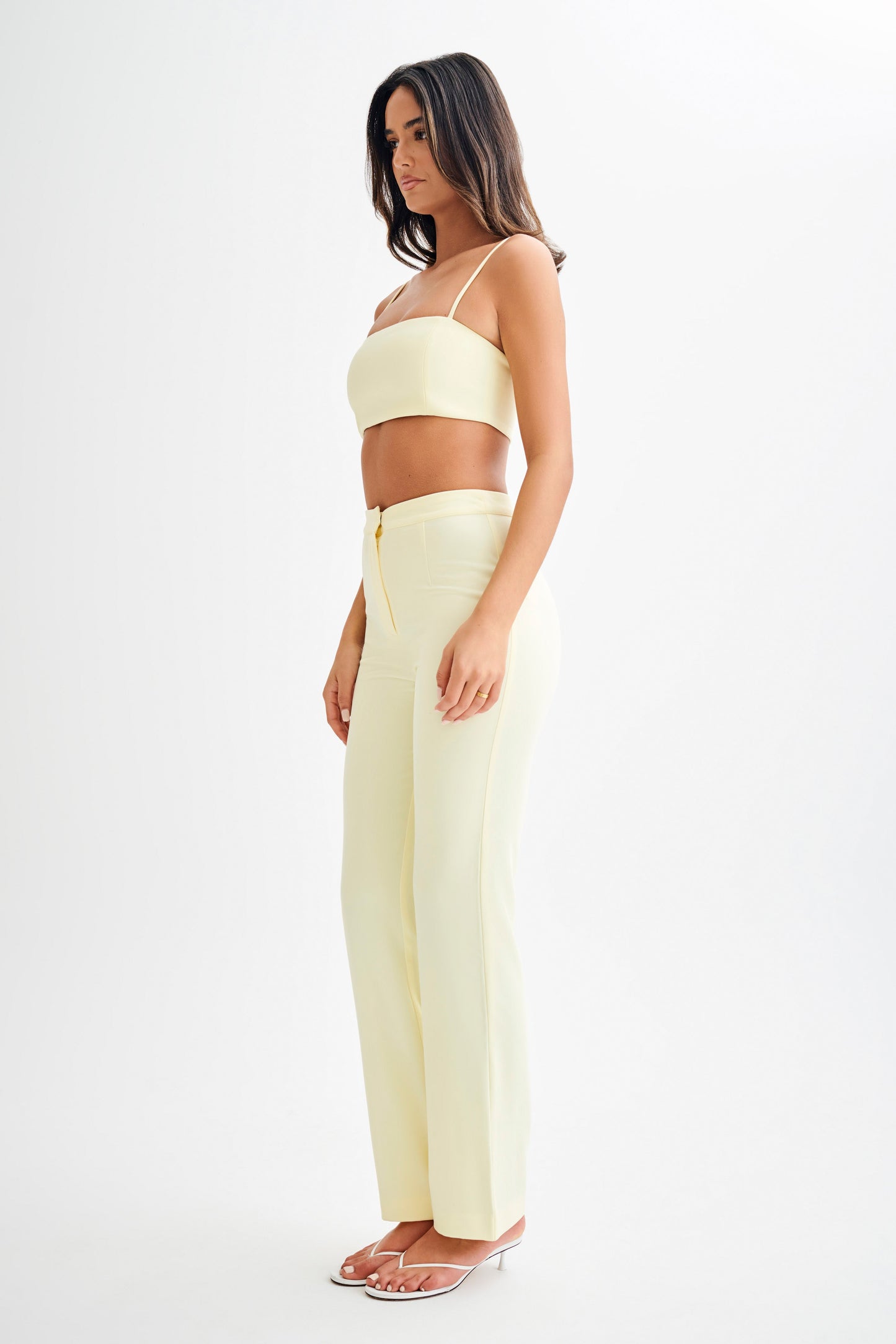 Pantalon droit Allanah Suiting - Citron pastel