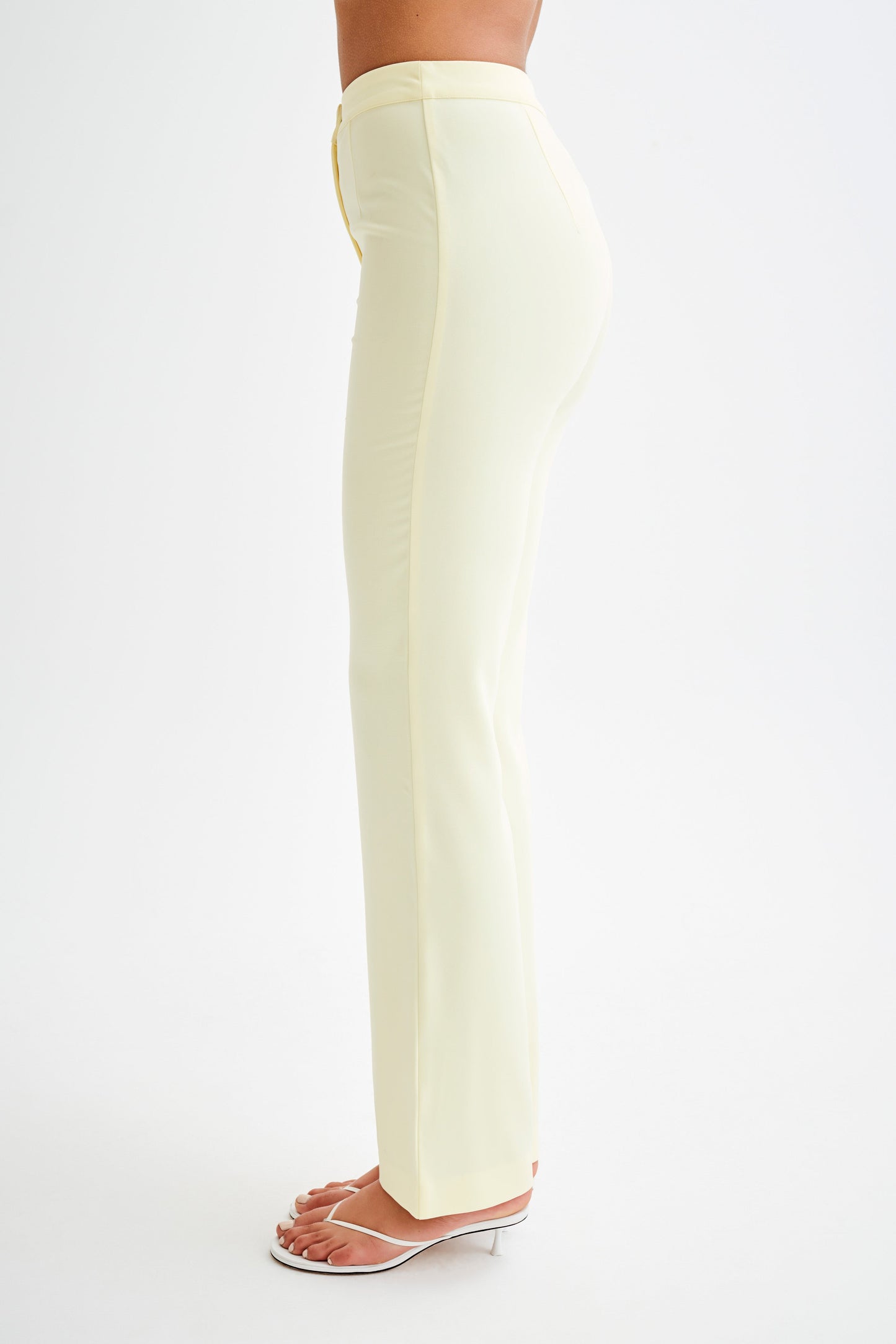 Pantalon droit Allanah Suiting - Citron pastel