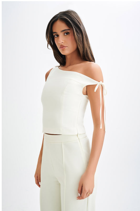 Top épaules dénudées de la collection Ramsey - Ivoire