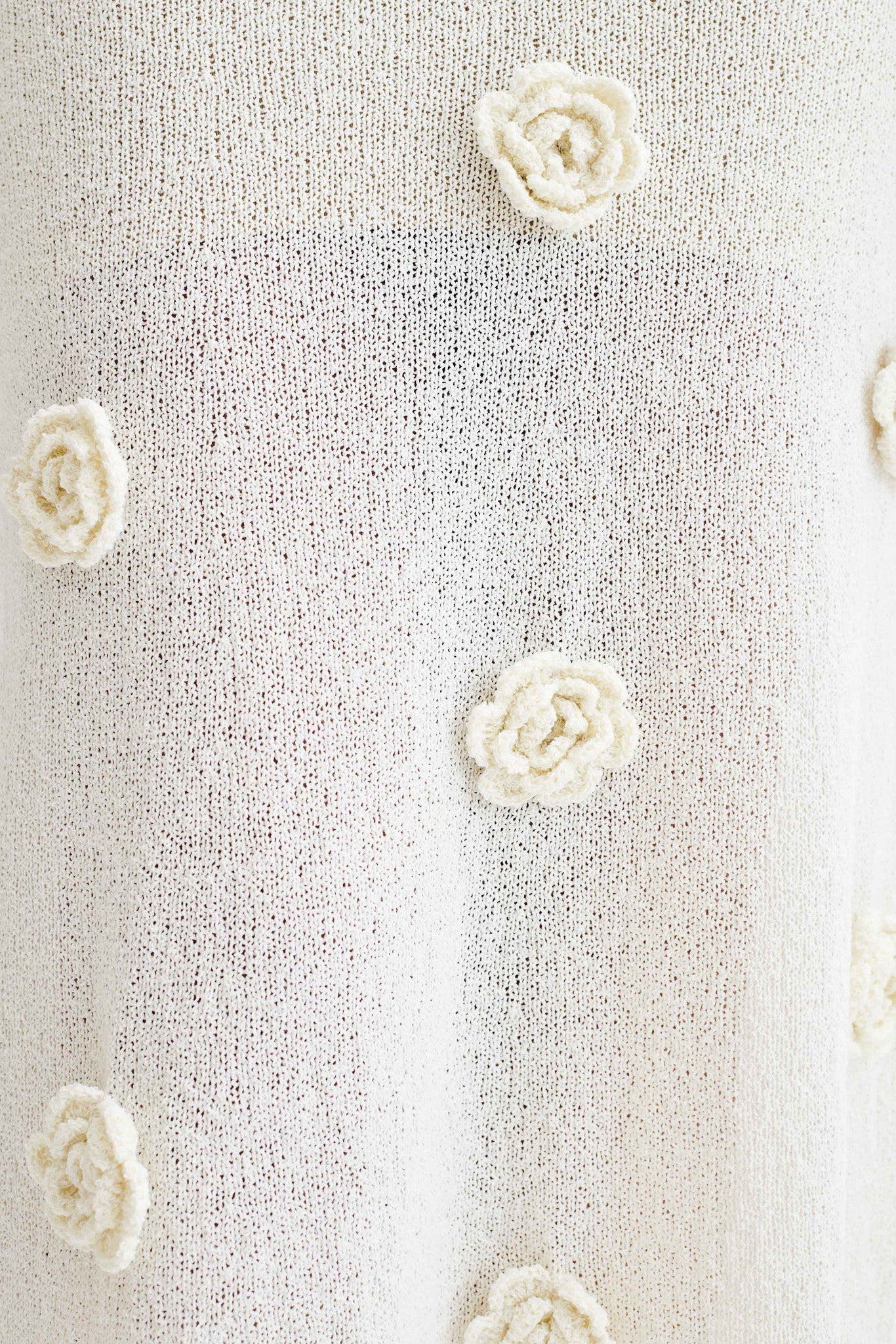 Robe maxi en tricot rose à épaules dénudées Kiki - Ivoire