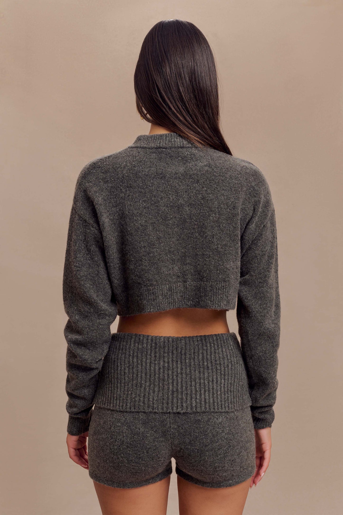 Shorts en Tricot Aubrey - Gris Anthracite