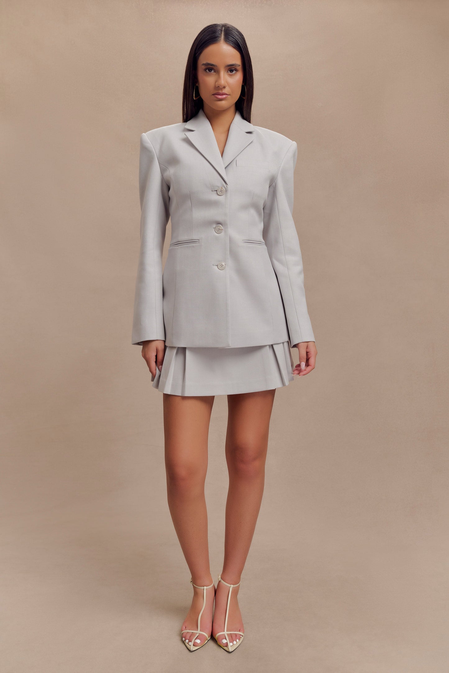 Blazer à taille ajustée Bellamy - Gris