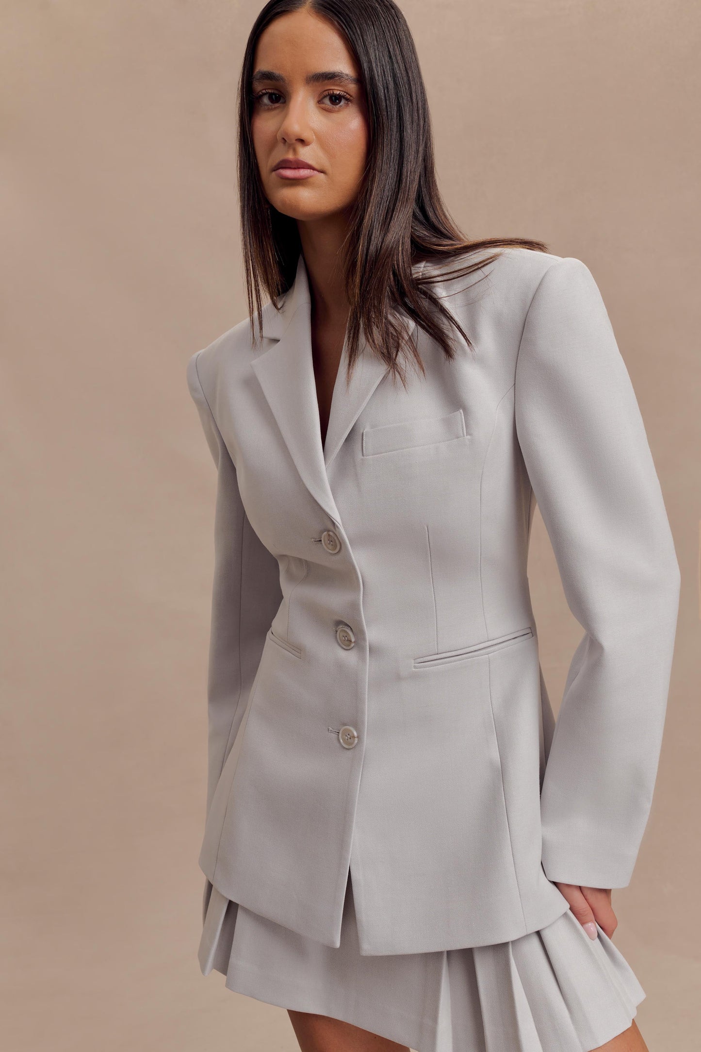 Blazer à taille ajustée Bellamy - Gris