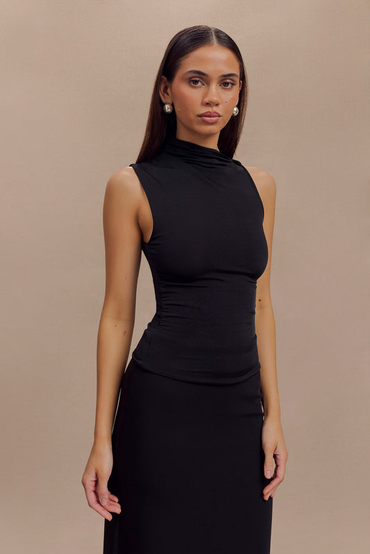 Haut moulant sans manches Hadleigh - Noir