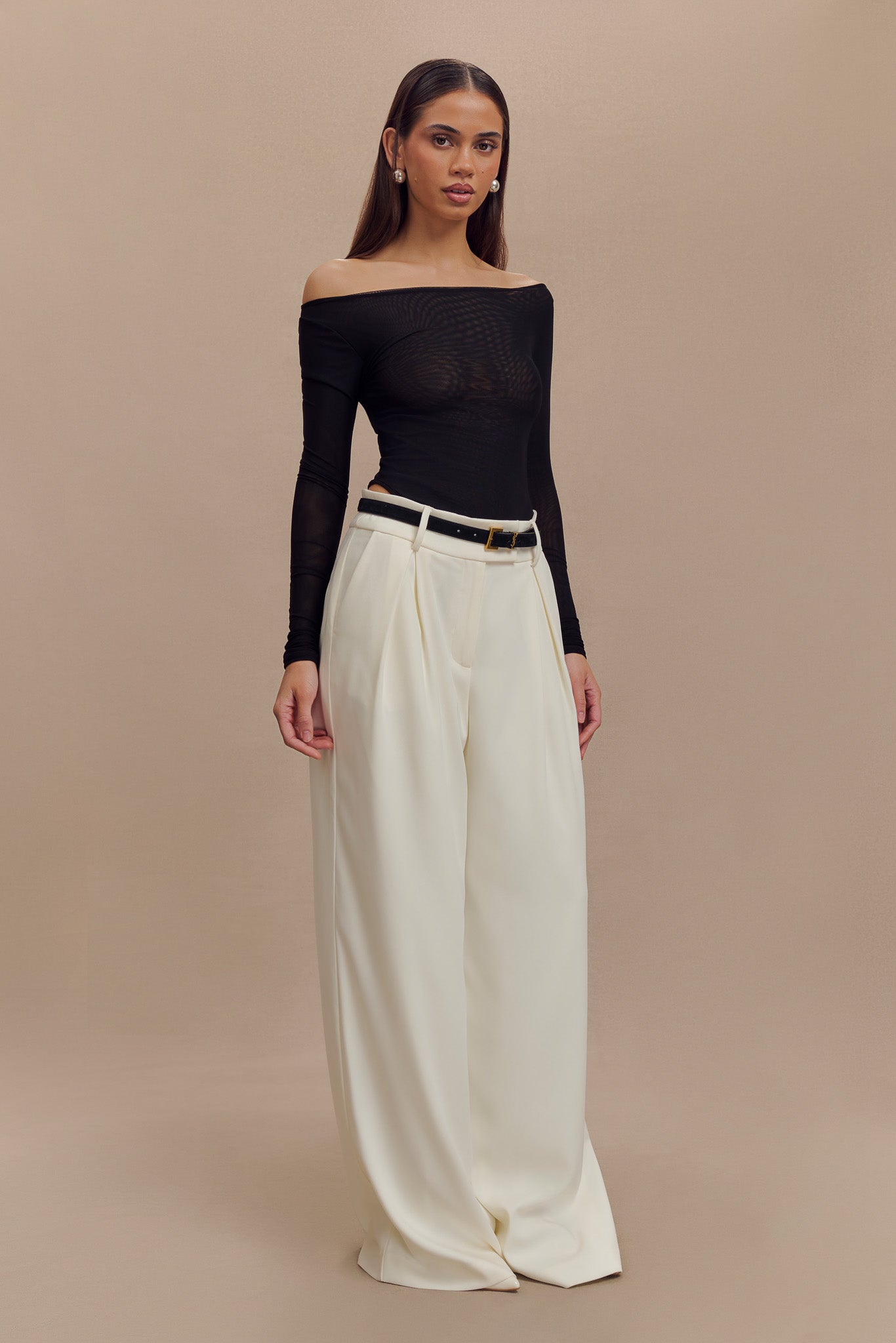 Colette Haut en Maille à Col Rond - Noir