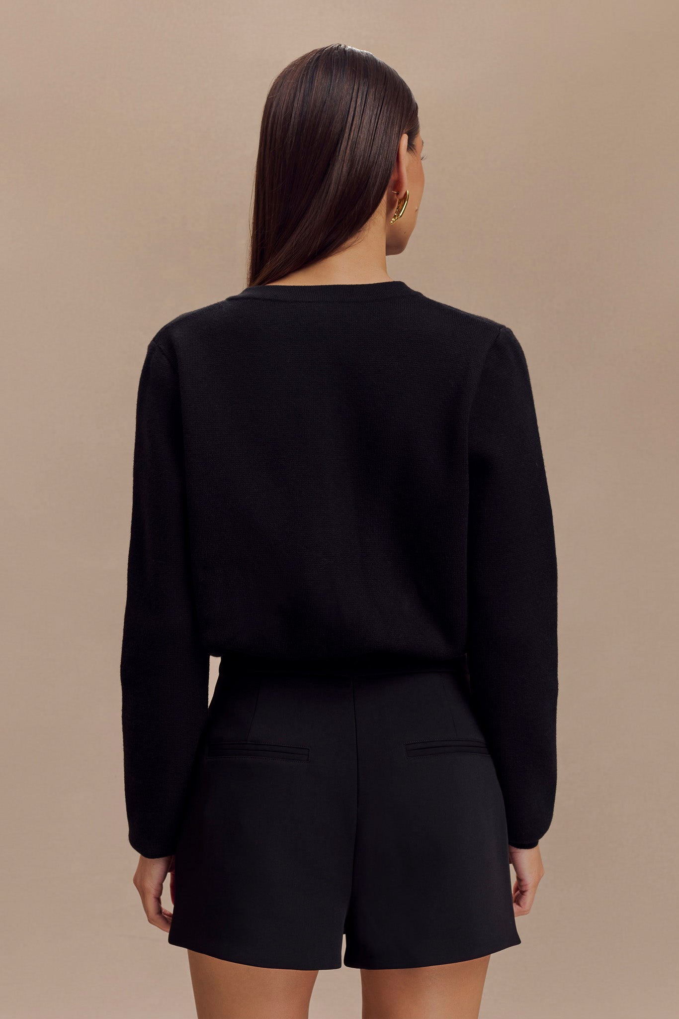 Jupe-short à boucle Celene - Noir