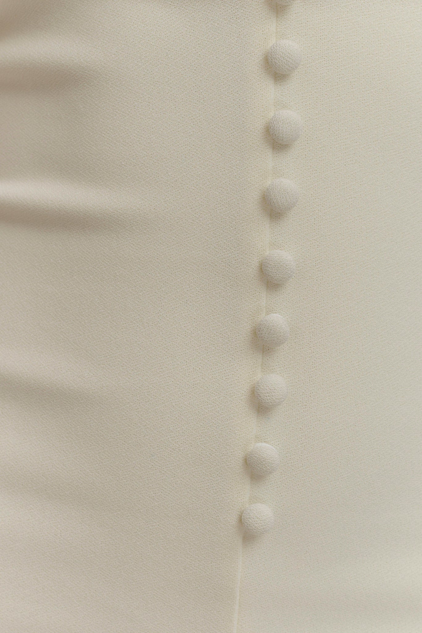 Robe midi en crêpe à col halter Annita - Ivoire