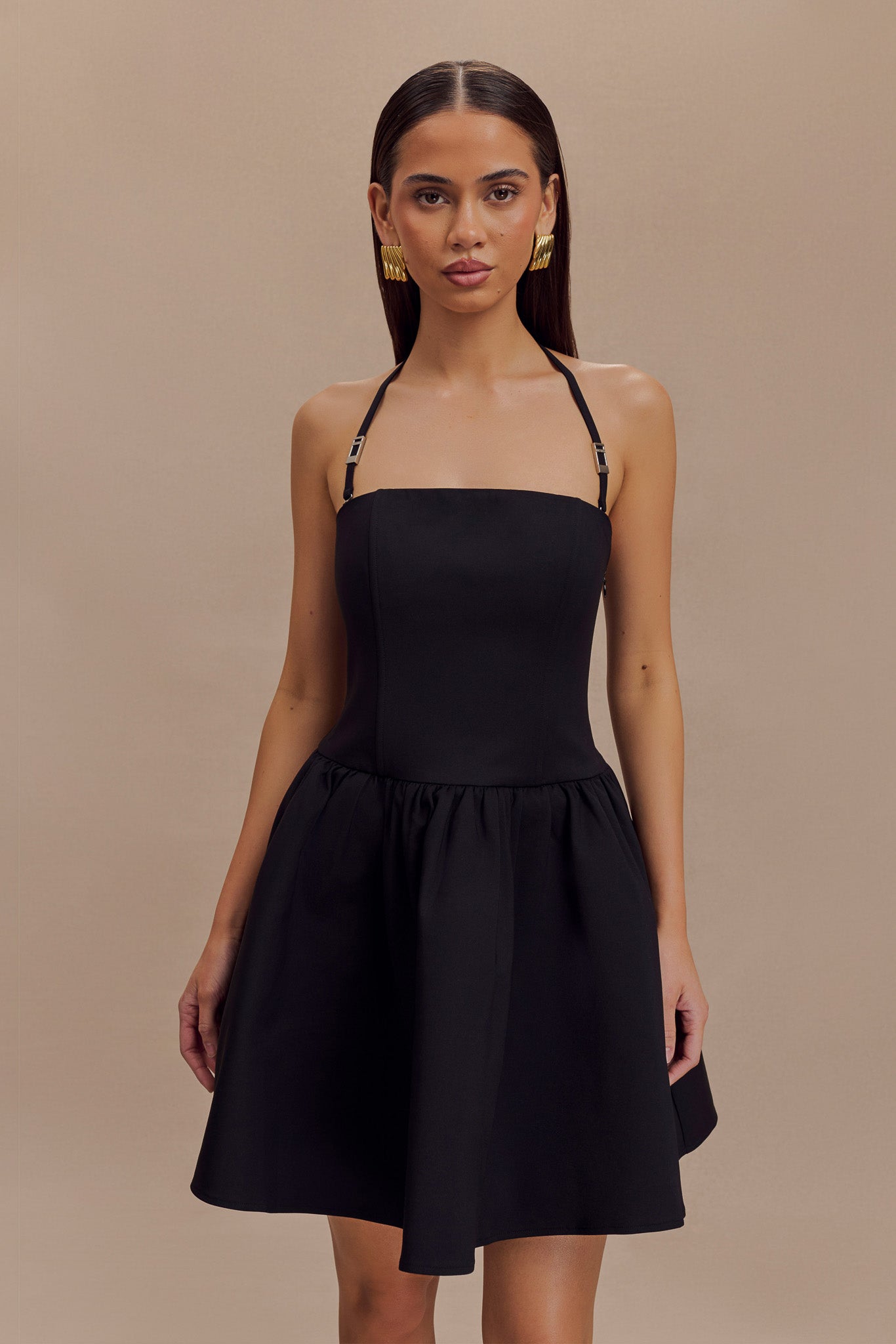 Mini-robe à bretelles Ruby - Noir
