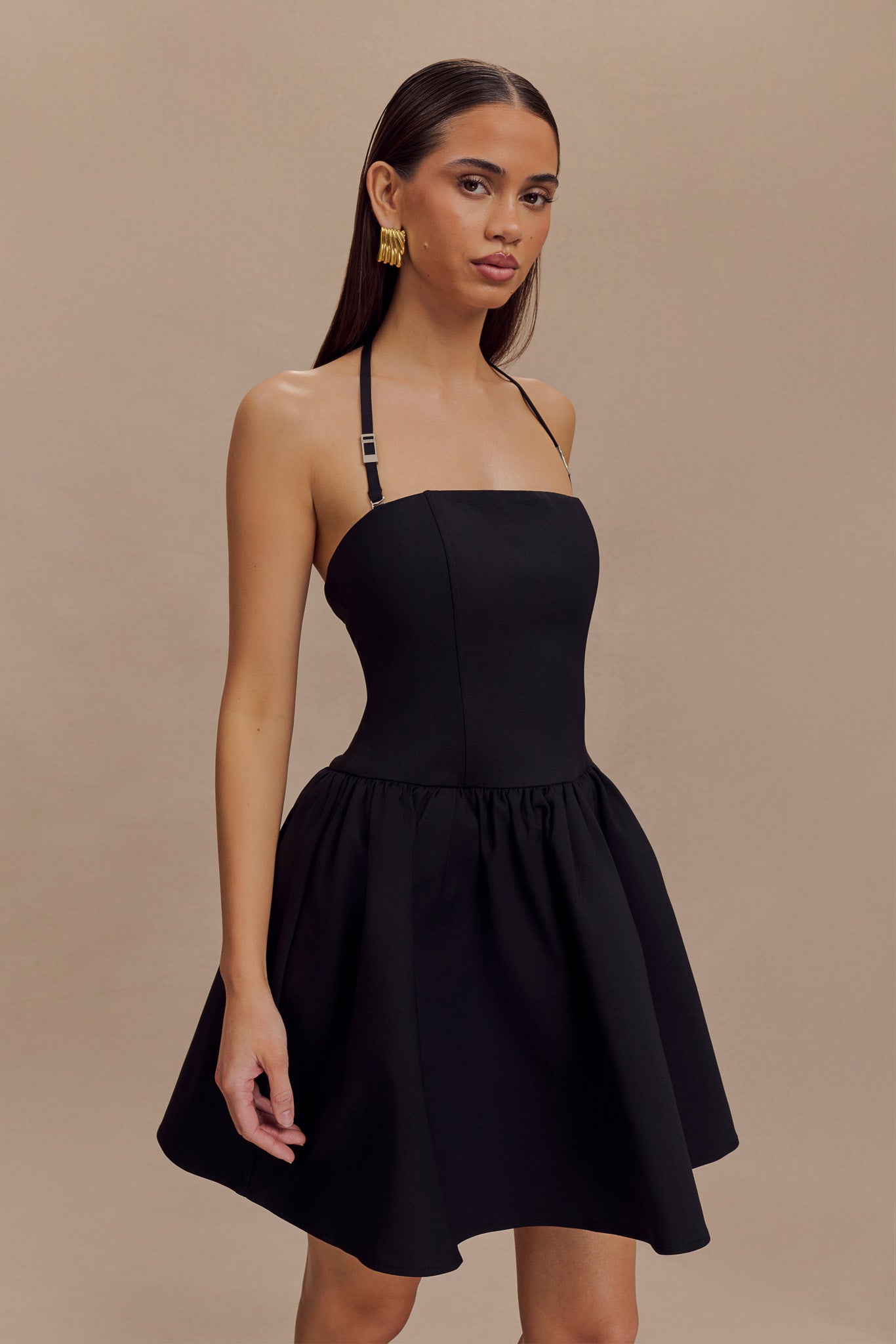 Mini-robe à bretelles Ruby - Noir