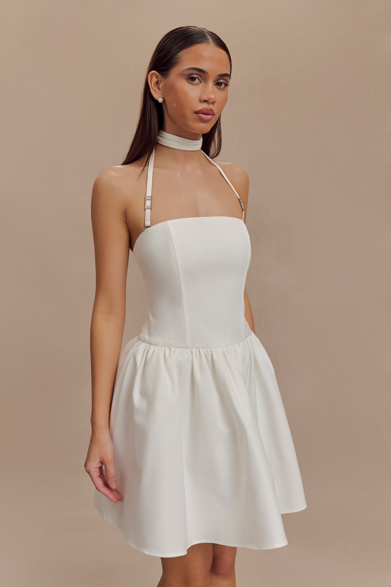 Mini-robe à bretelles Ruby - Blanc