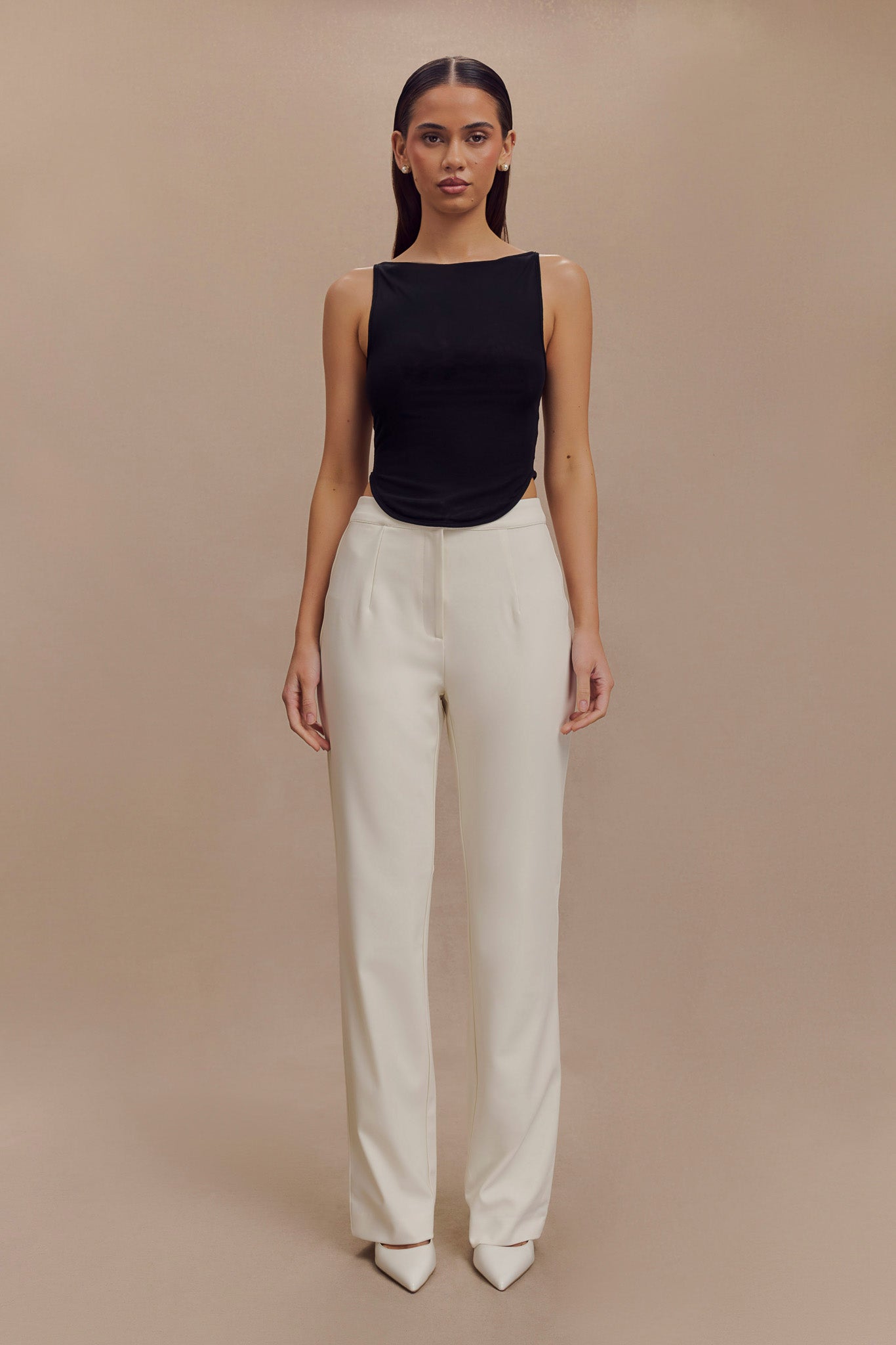 Pantalon droit Allanah - Ivoire