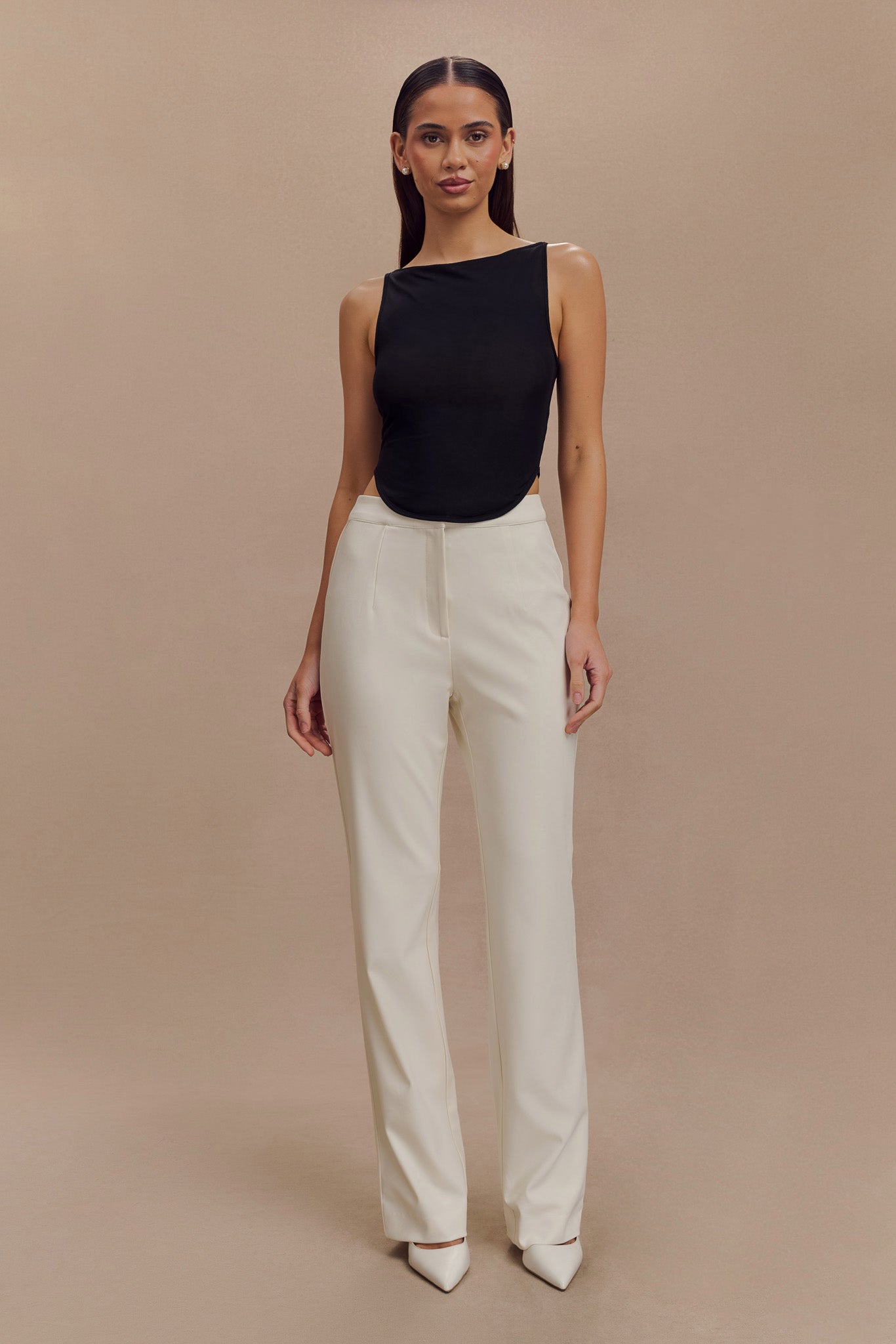Pantalon droit Allanah - Ivoire