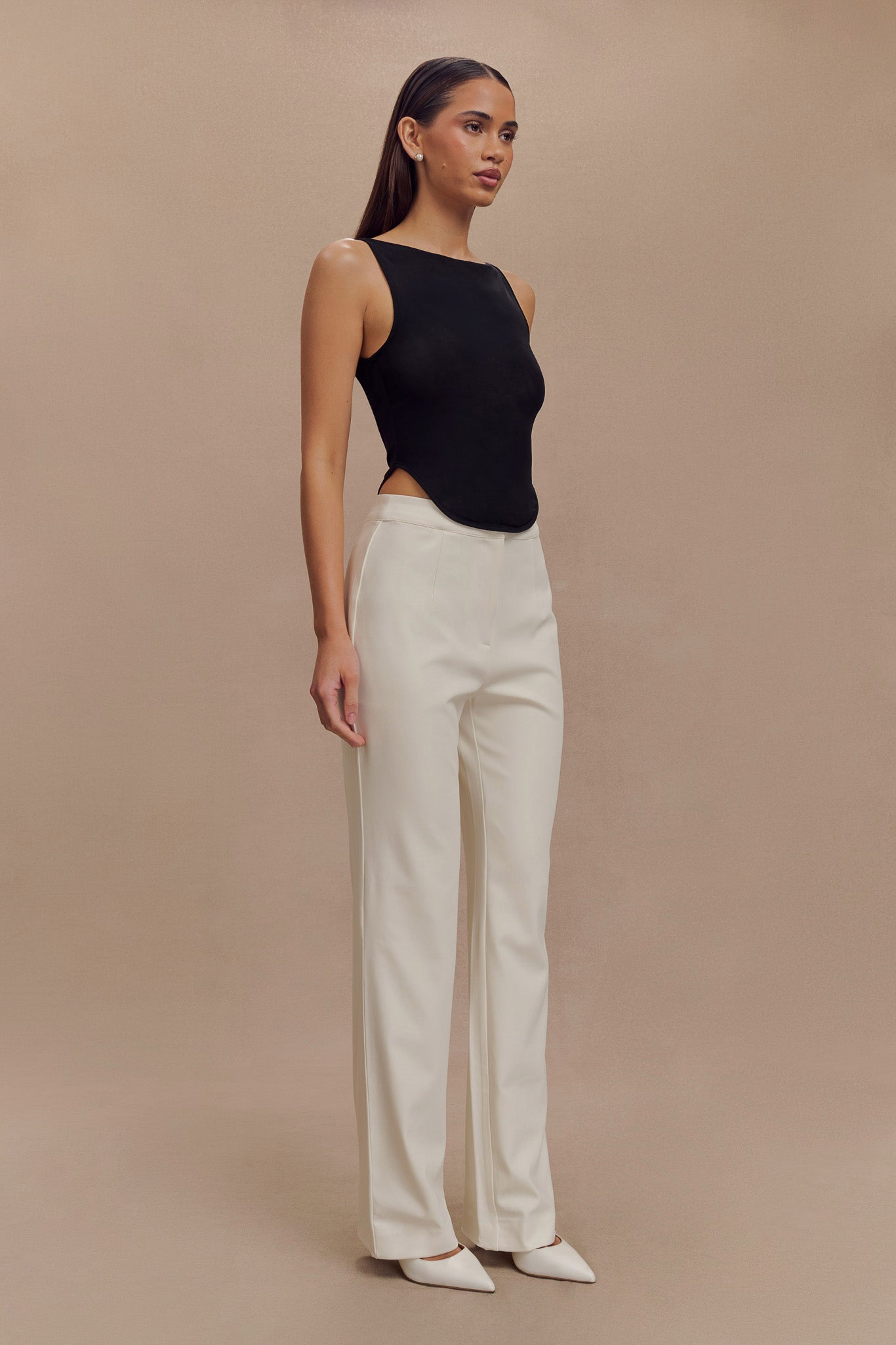 Pantalon droit Allanah - Ivoire